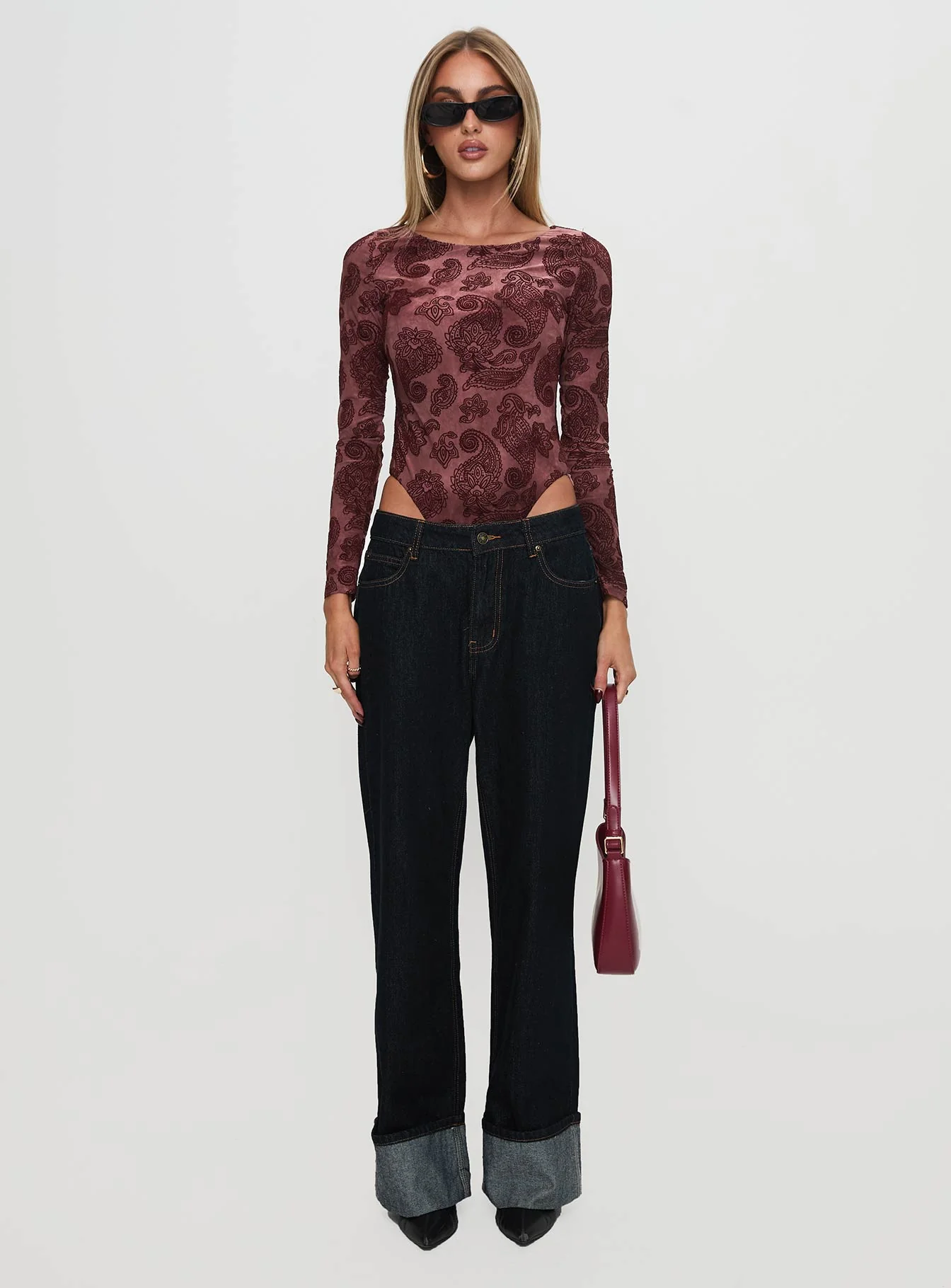 Spruce Bodysuit Red Paisley - Image 6
