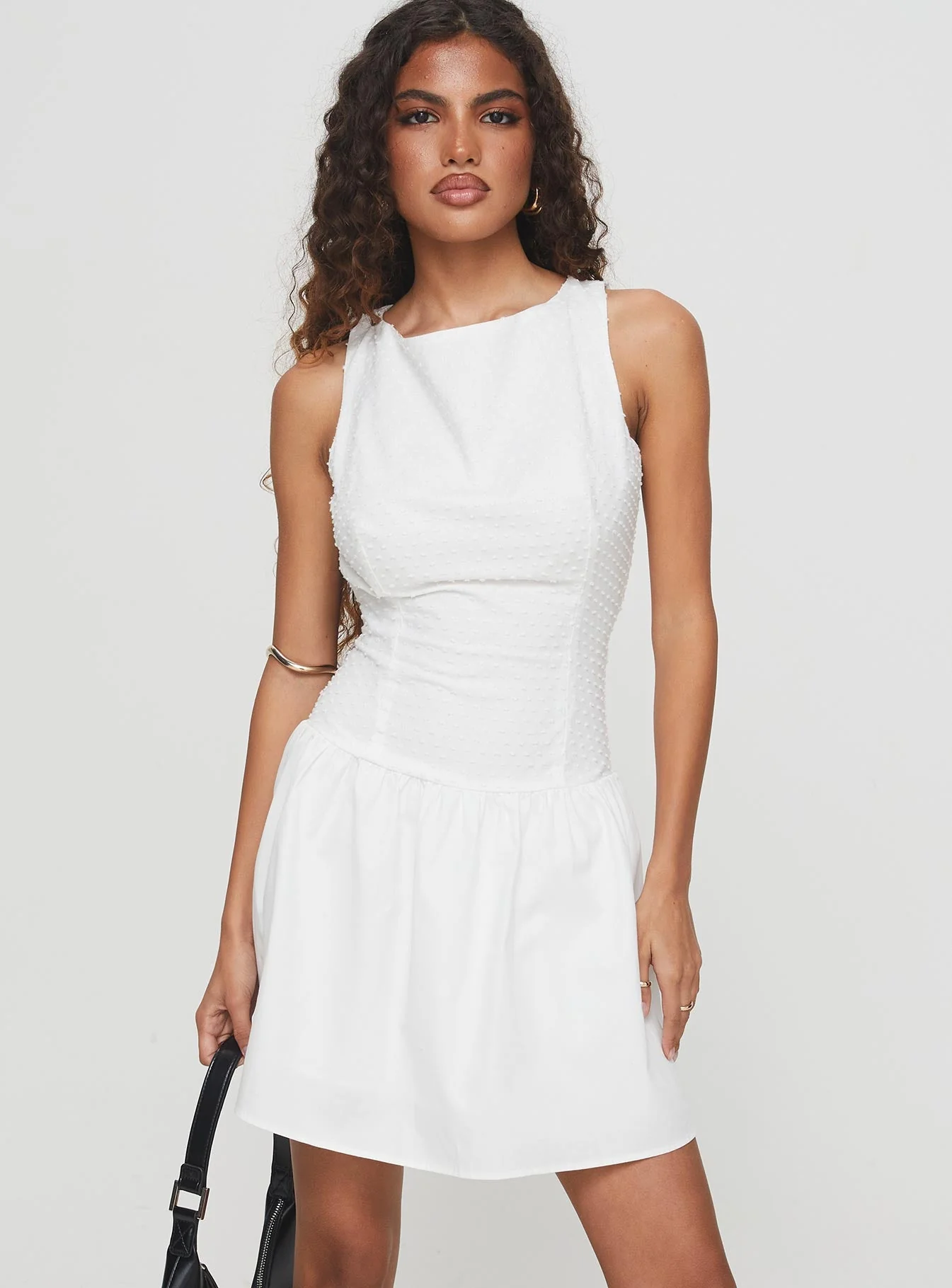Square It Mini Dress White - Image 2