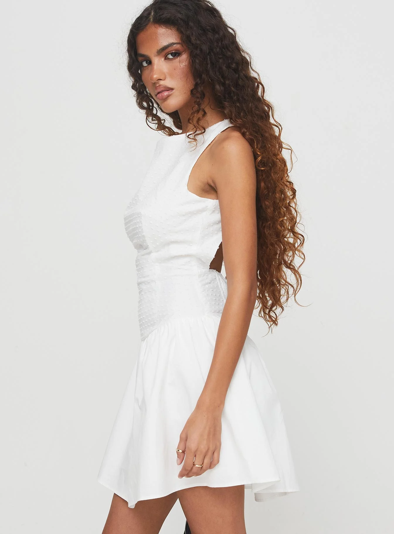 Square It Mini Dress White - Image 4