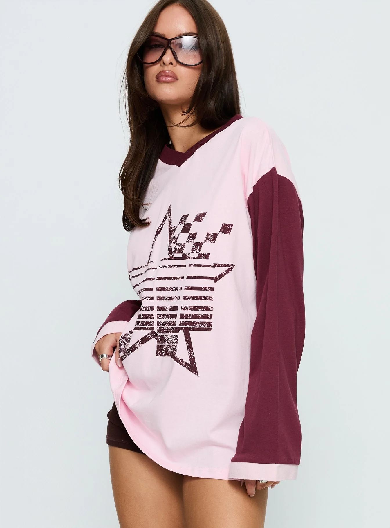 Starletta Long Sleeve Moto Top Pink - Image 4