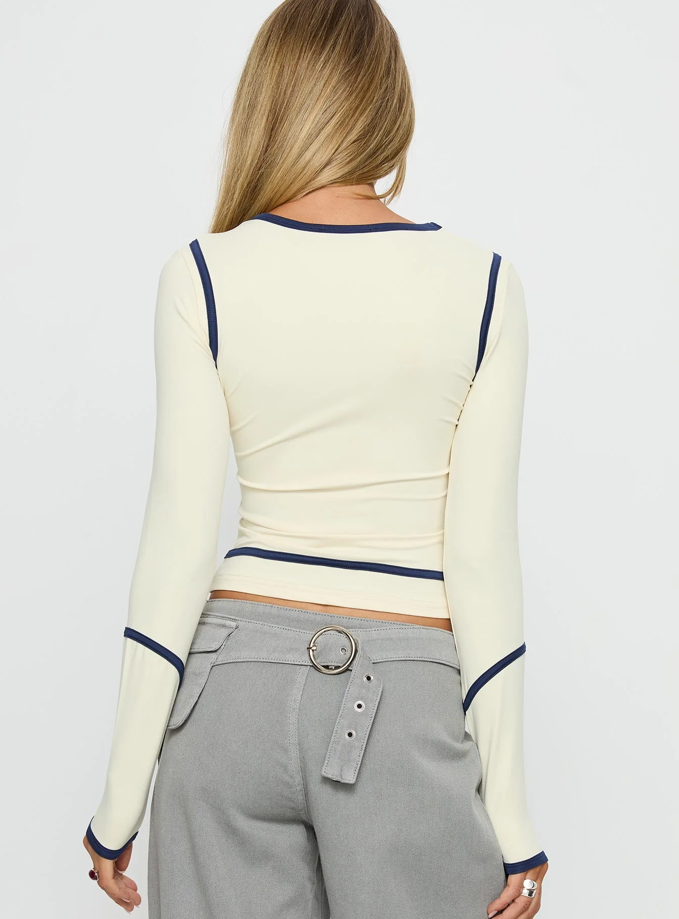 Starshot Long Sleeve Graphic Top Cream - Image 5
