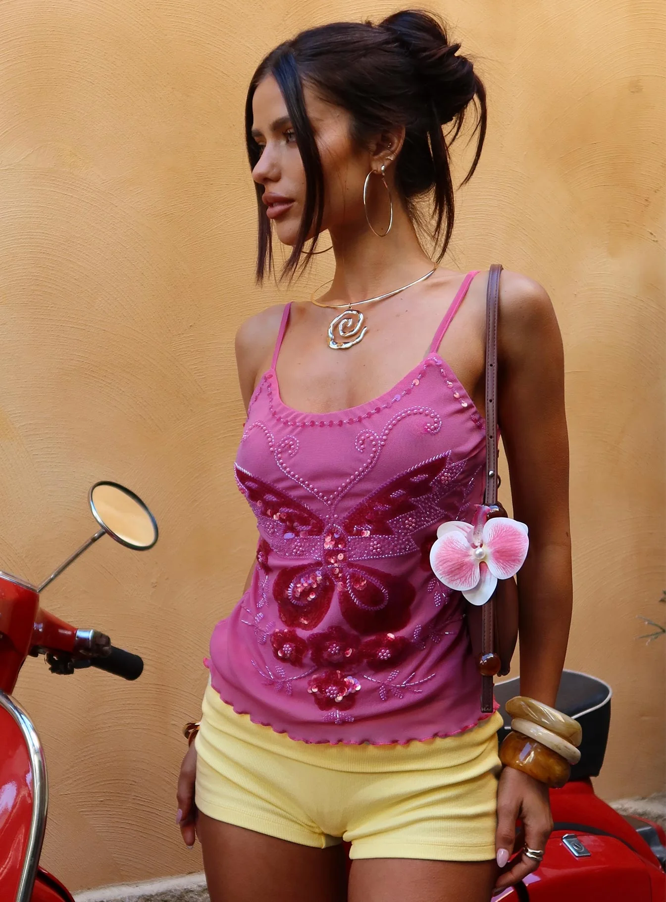 Start Of Summer Sequin Top Pink - Image 8
