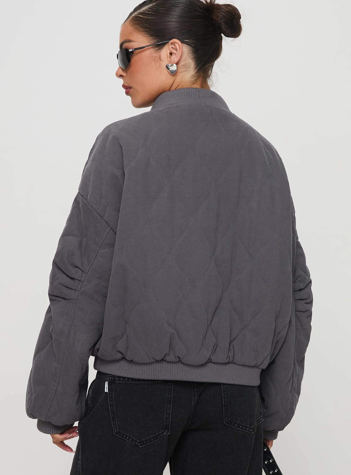 Stick Season Quilted Jacket Grey - Image 5