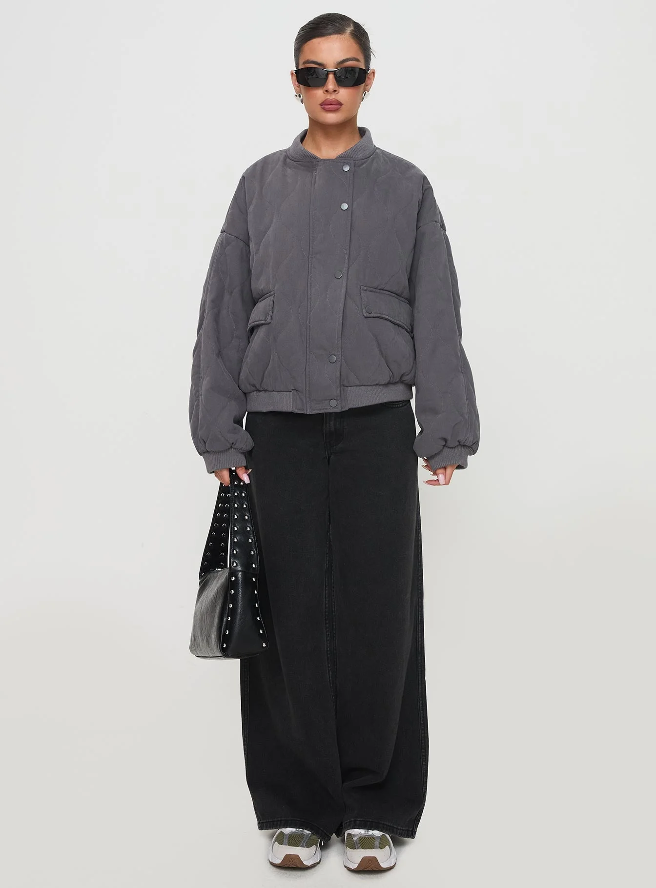 Stick Season Quilted Jacket Grey - Image 7