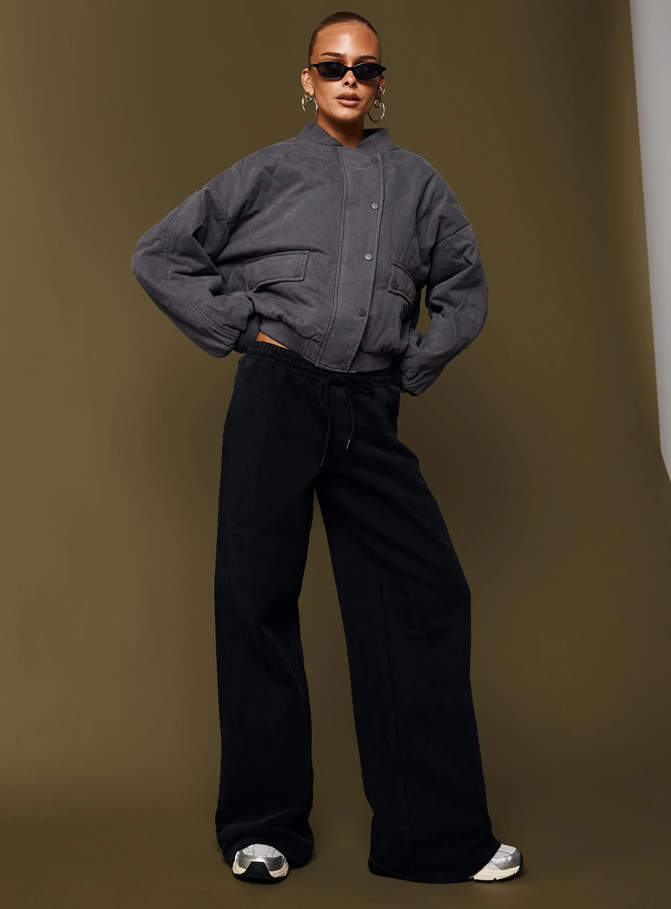 Stick Season Quilted Jacket Grey - Image 8