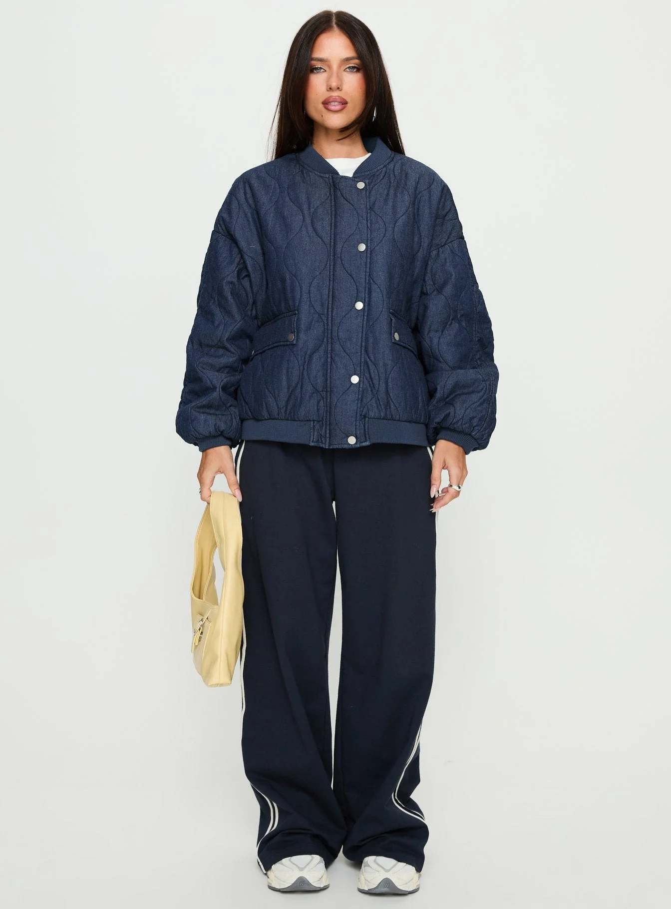 Stick Season Quilted Jacket Navy - Image 7