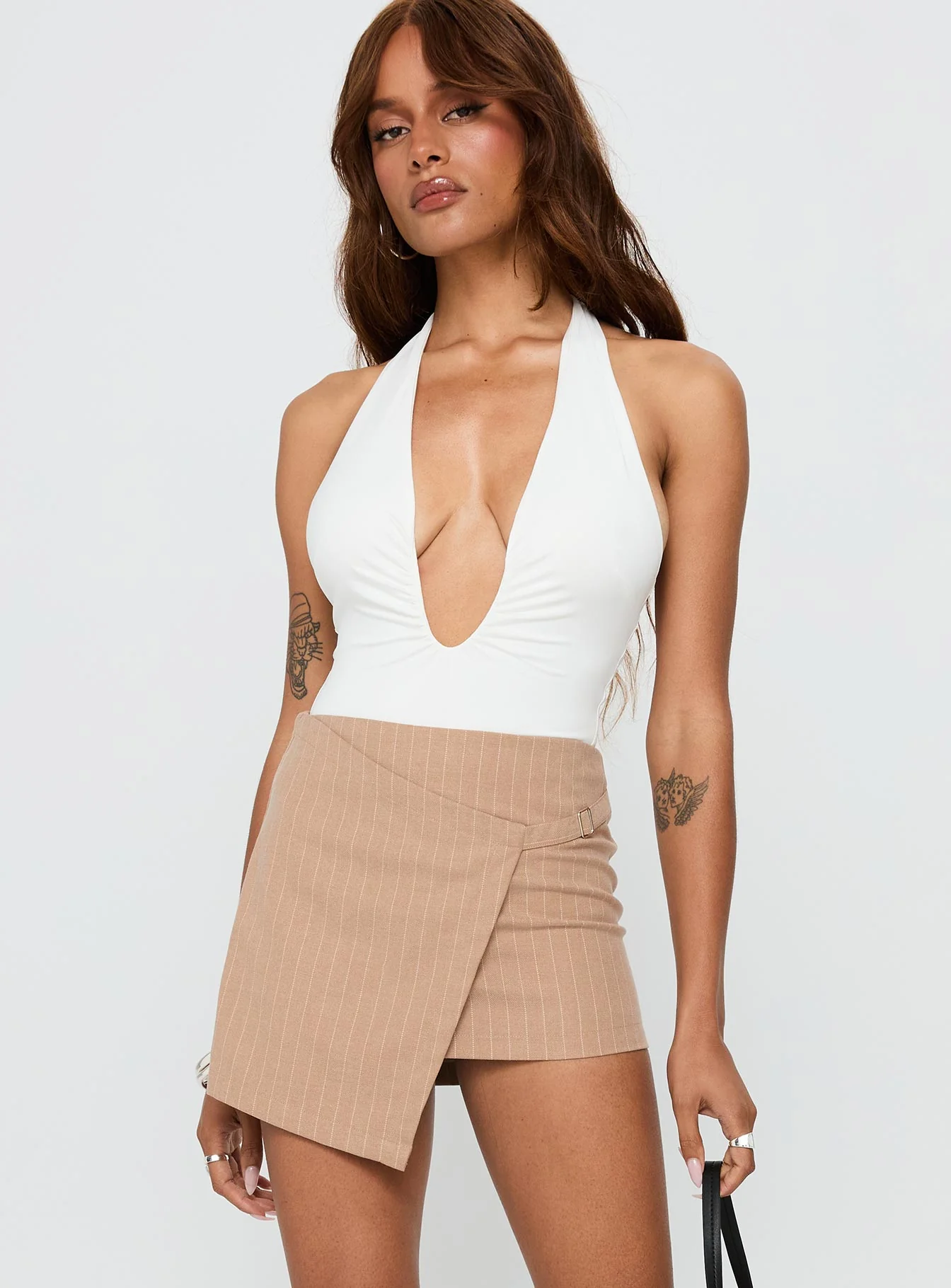 Strangers Mini Skirt Beige - Image 2