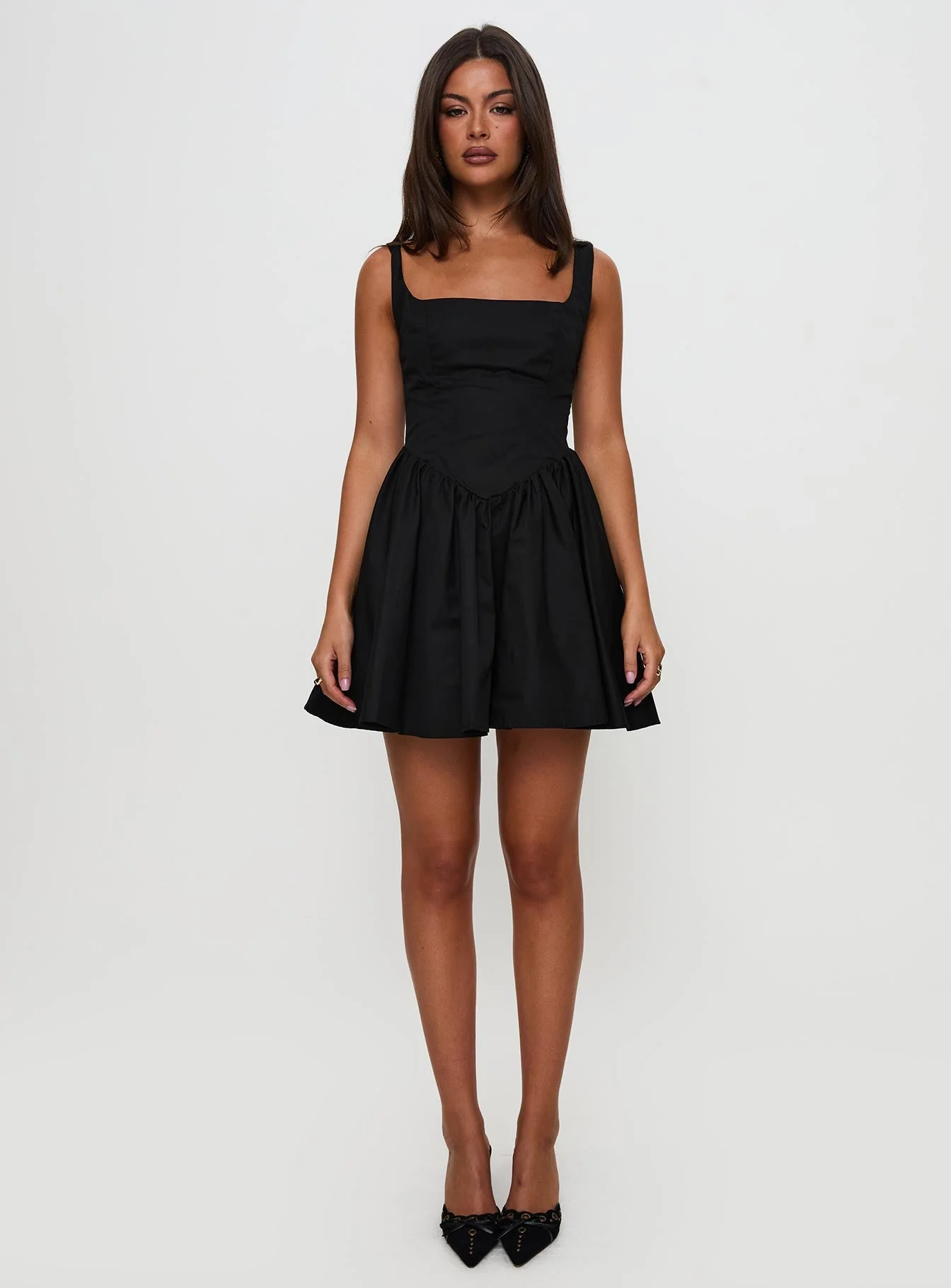 Straplie Mini Dress Black - Image 12