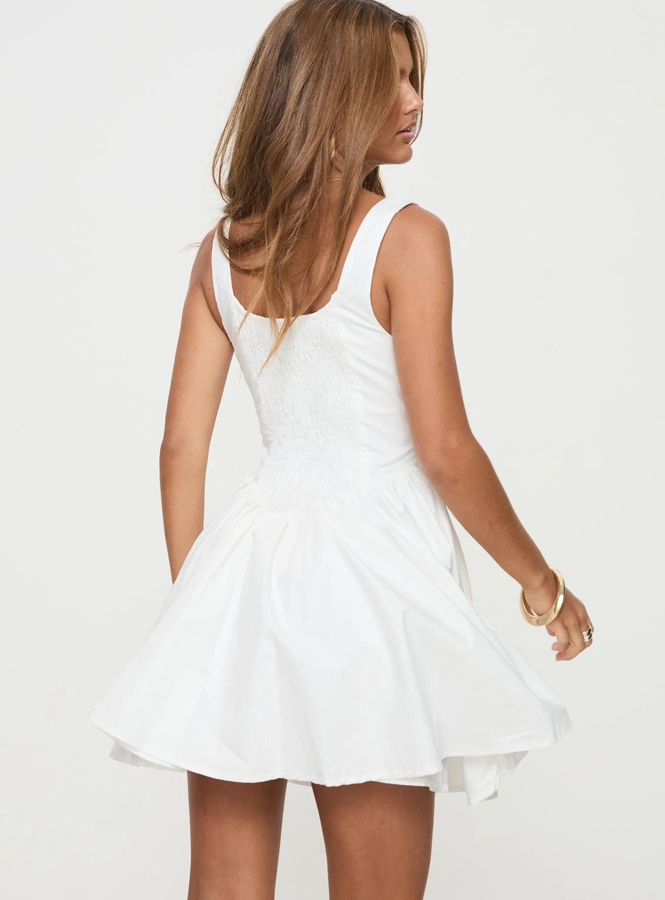 Straplie Mini Dress White - Image 5
