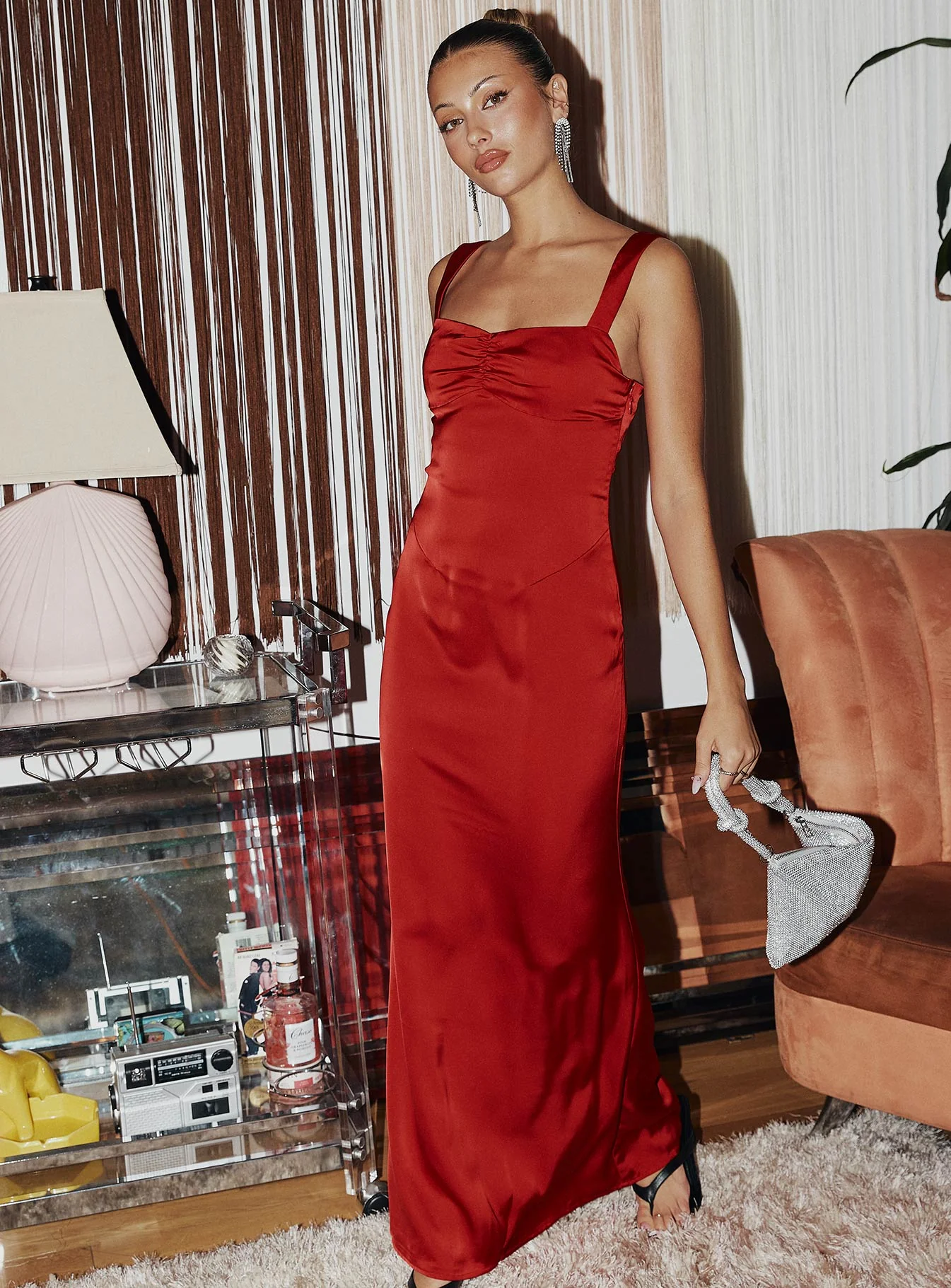 Strauss Maxi Dress Red - Image 3