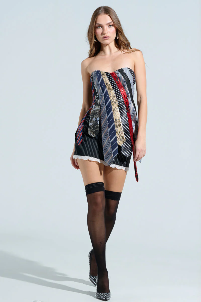 STRICTLY BUSINESS TIE DETAIL CORSET TOP - Image 6