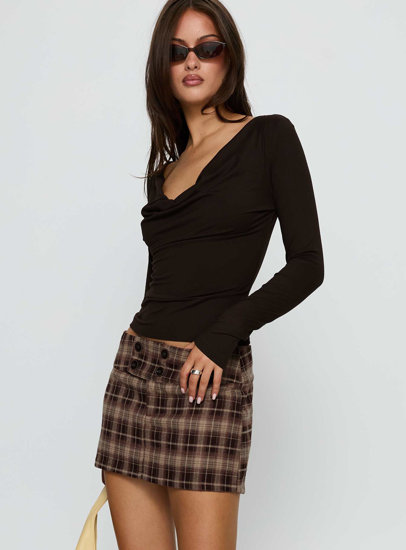 Strikes Again Skort Brown Check - Image 4