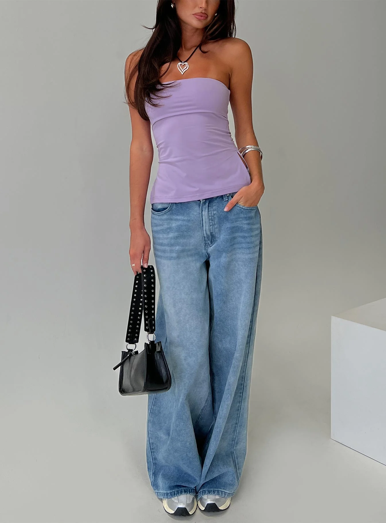 Strutter Strapless Top Purple - Image 8