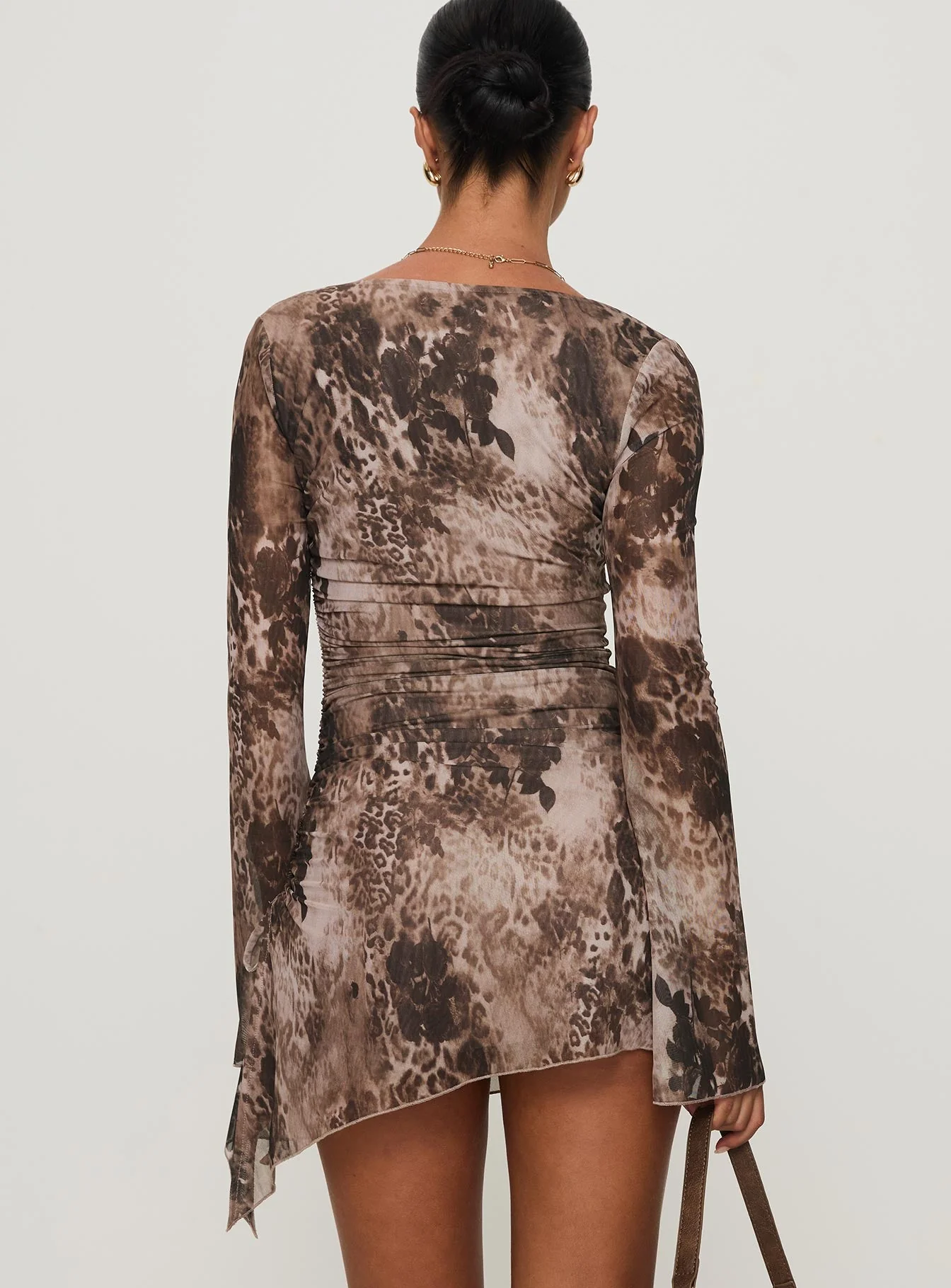 Suareza Long Sleeve Mini Dress Leopard - Image 5