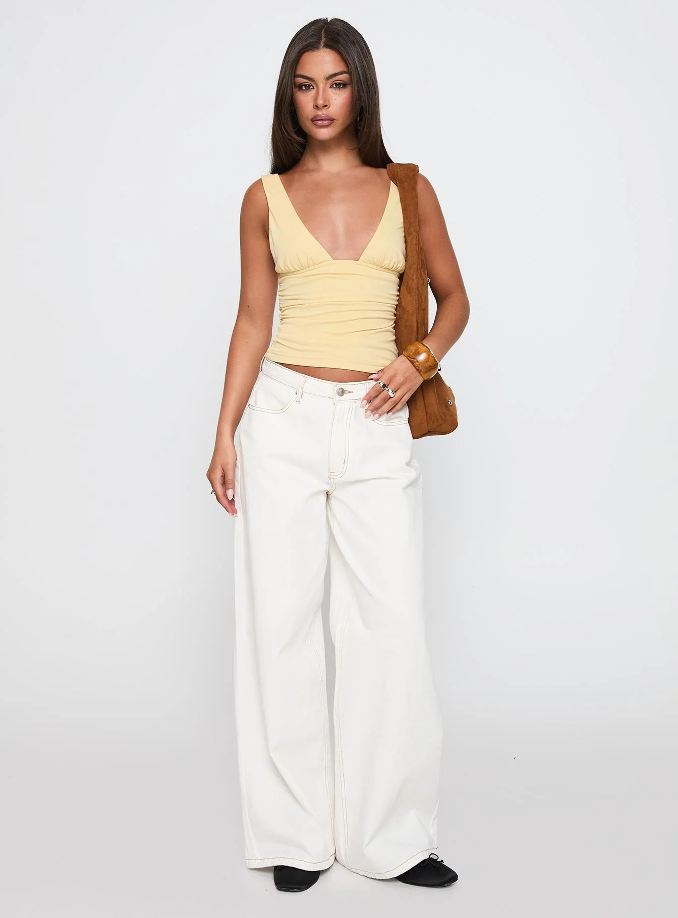 Sublime Ruched Top Yellow - Image 3