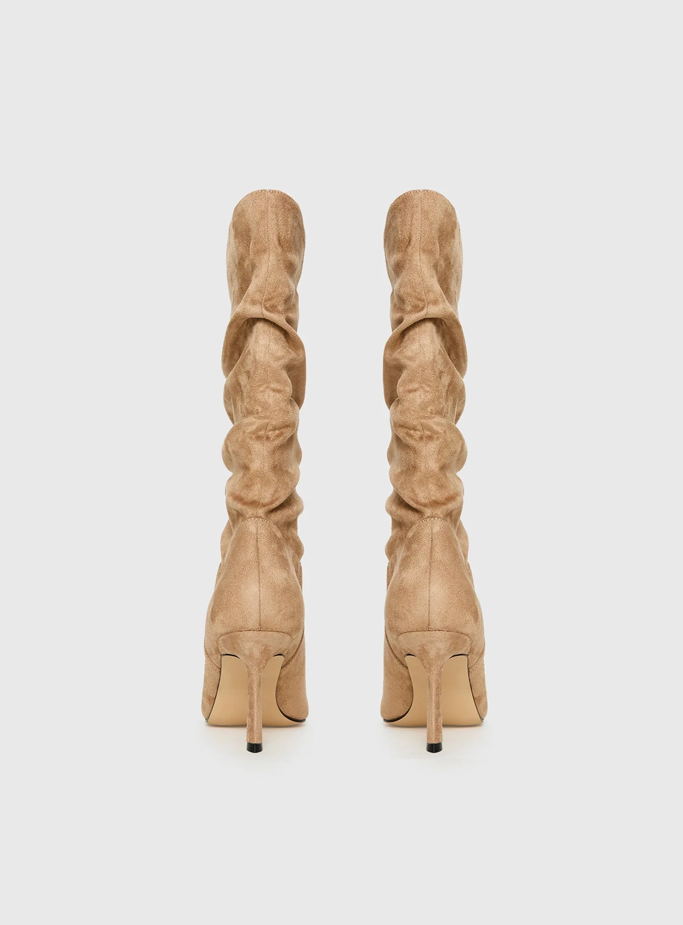 Such A Charmer Faux Suede Scrunch Boot Tan - Image 5