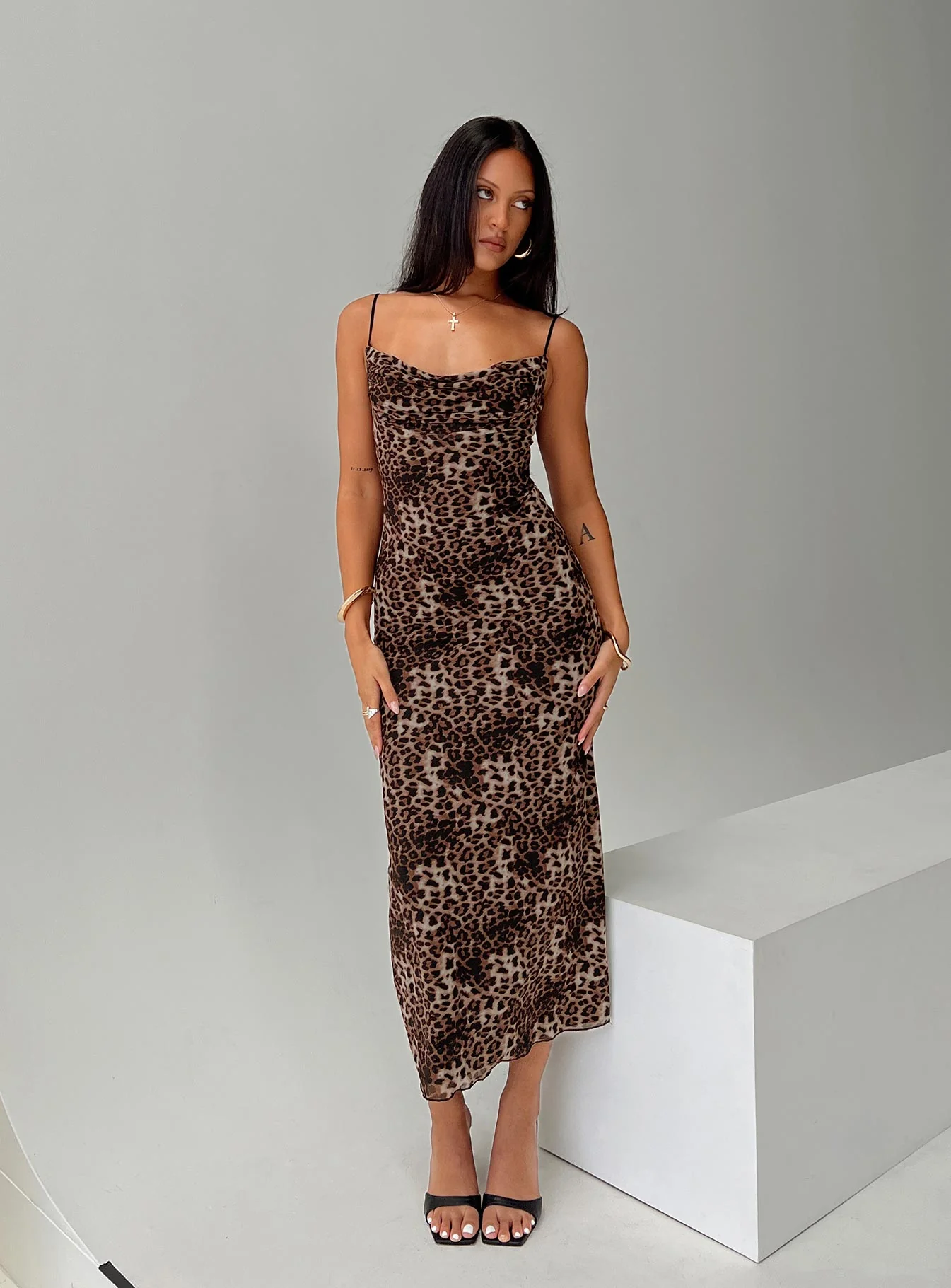Sugar Maxi Dress Leopard - Image 7