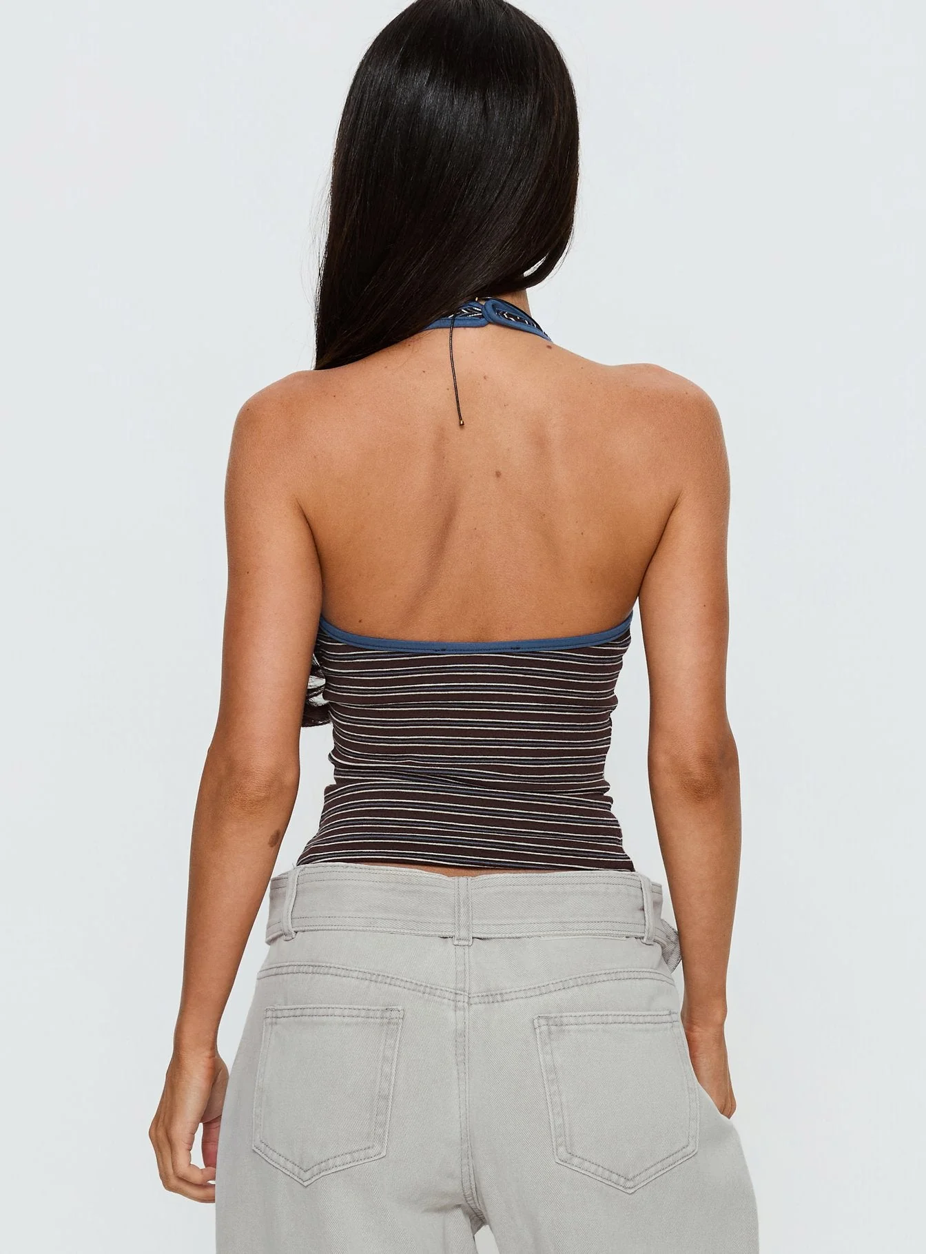 Sugar Talking Halter Top Multi Stripe - Image 5