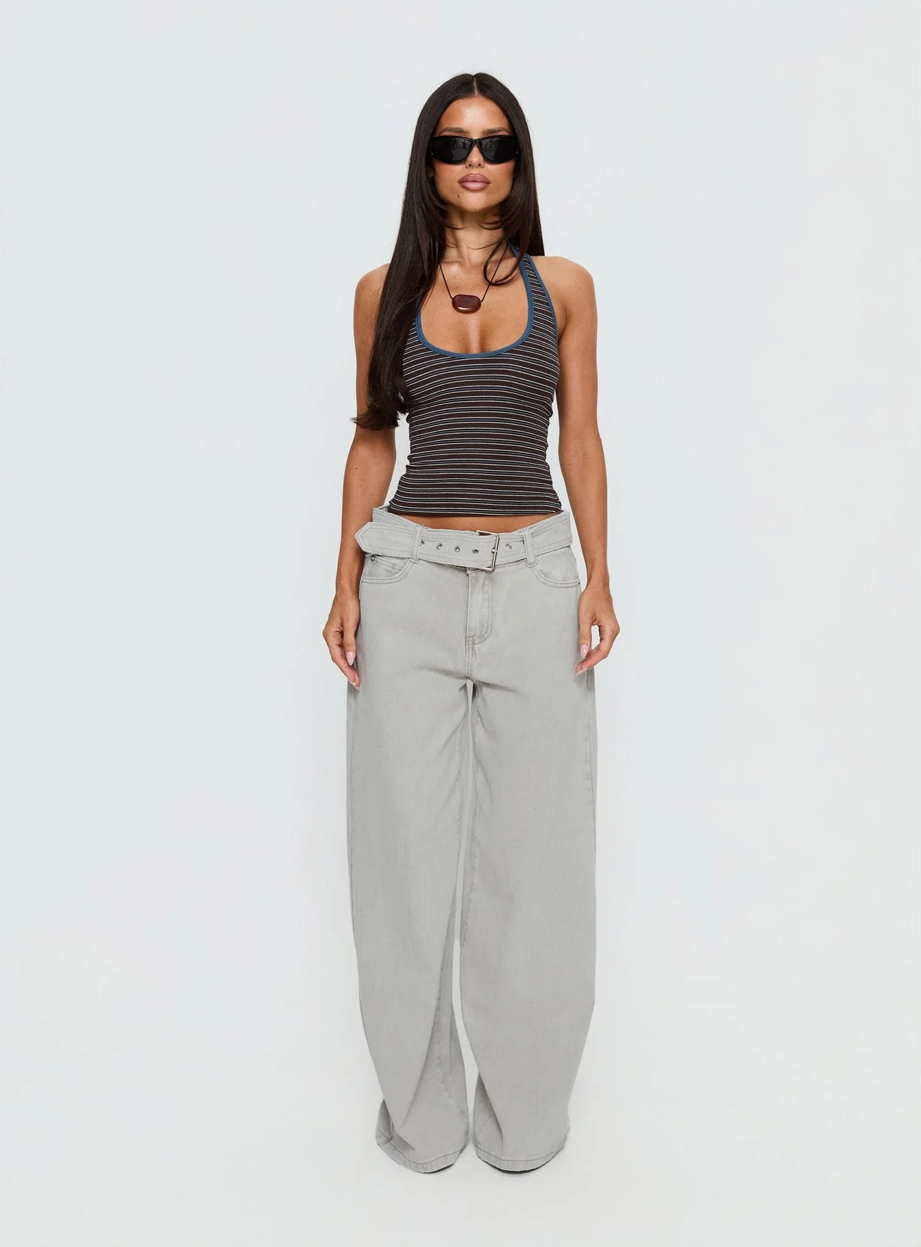 Sugar Talking Halter Top Multi Stripe - Image 7