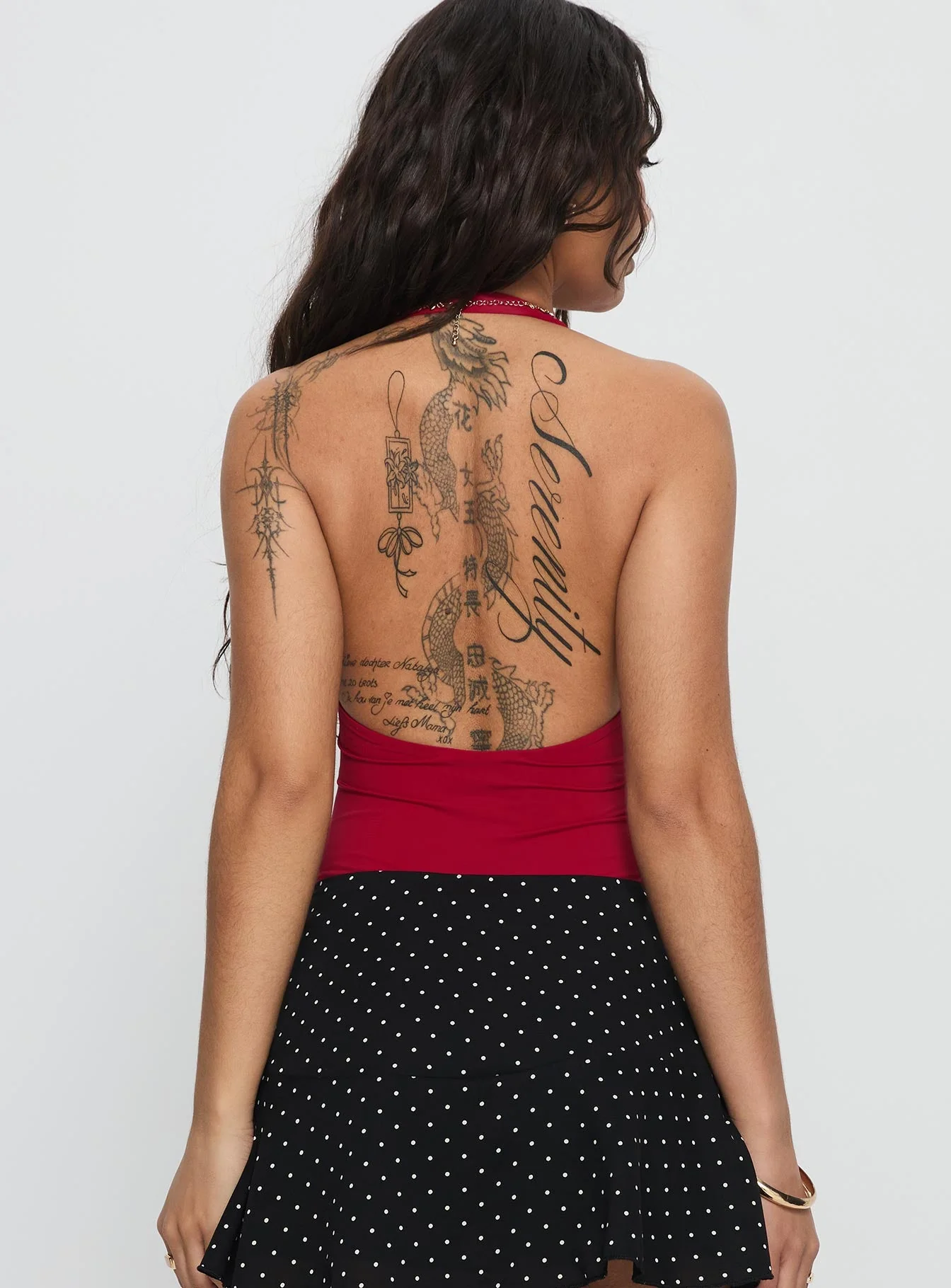 Sugarberry Cut Out Bodysuit Red - Image 5