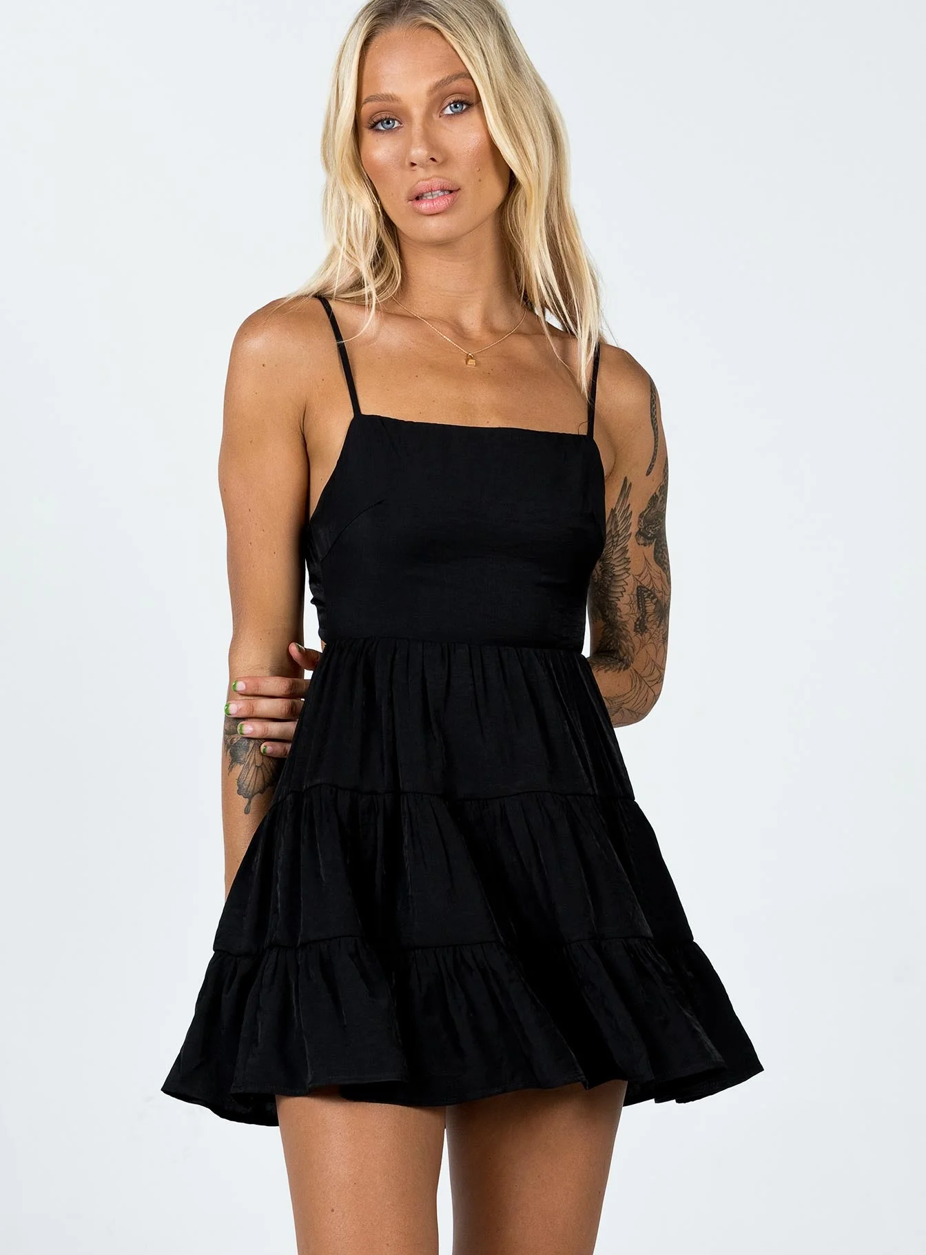 Summer Break Mini Dress Black - Image 2