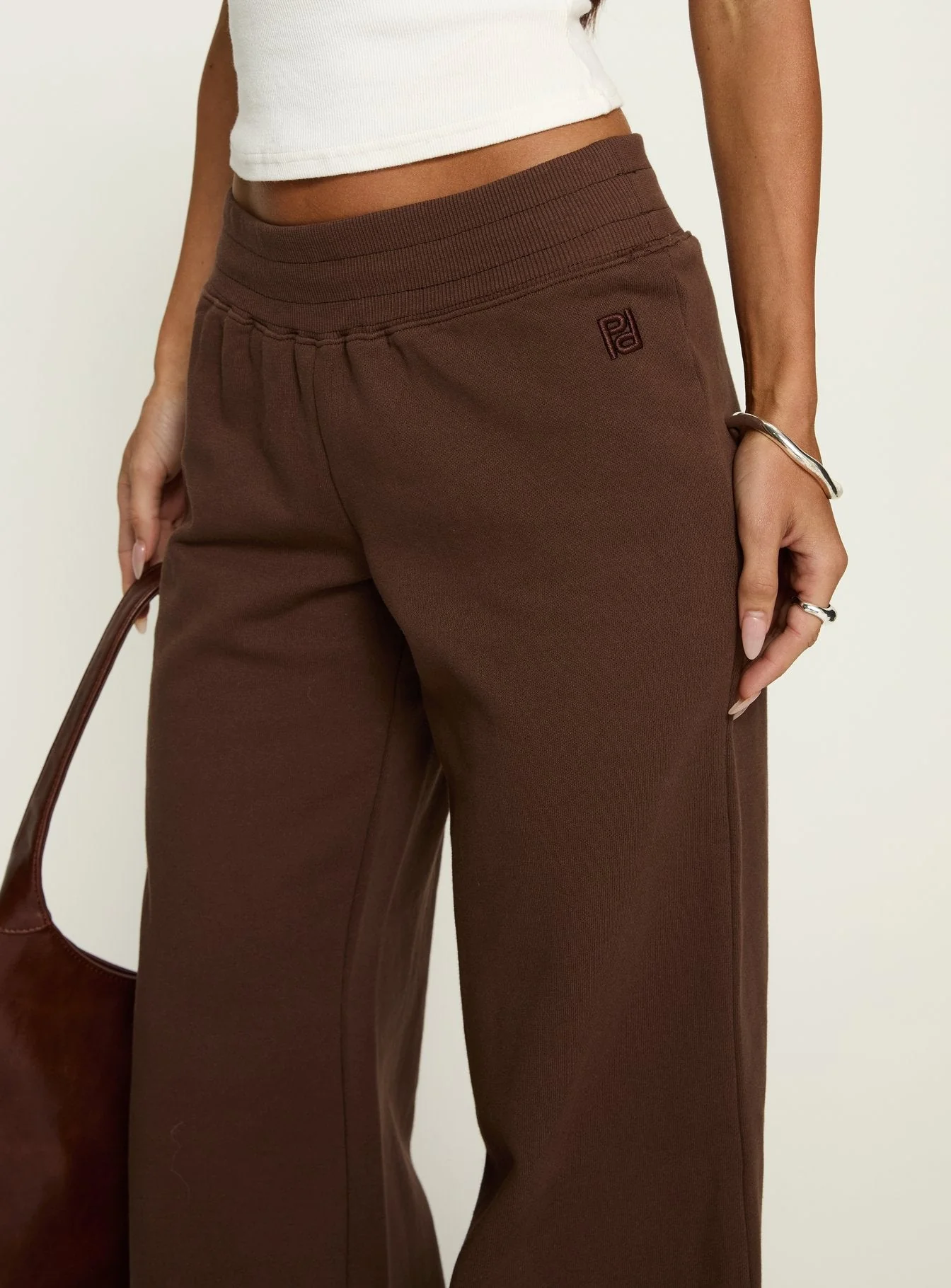Summits Flared Track Pants Chocolate - Image 5