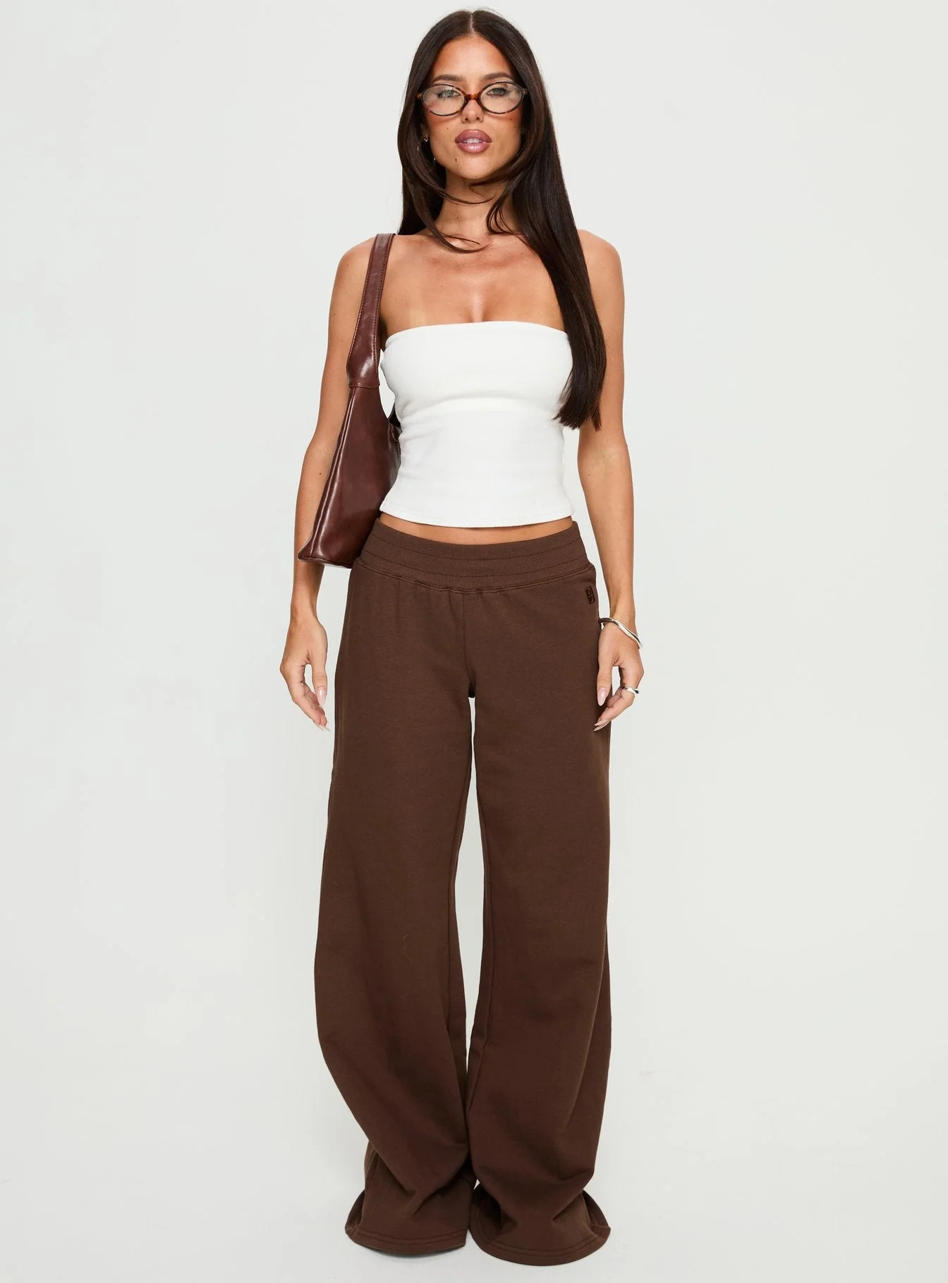Summits Flared Track Pants Chocolate - Image 6