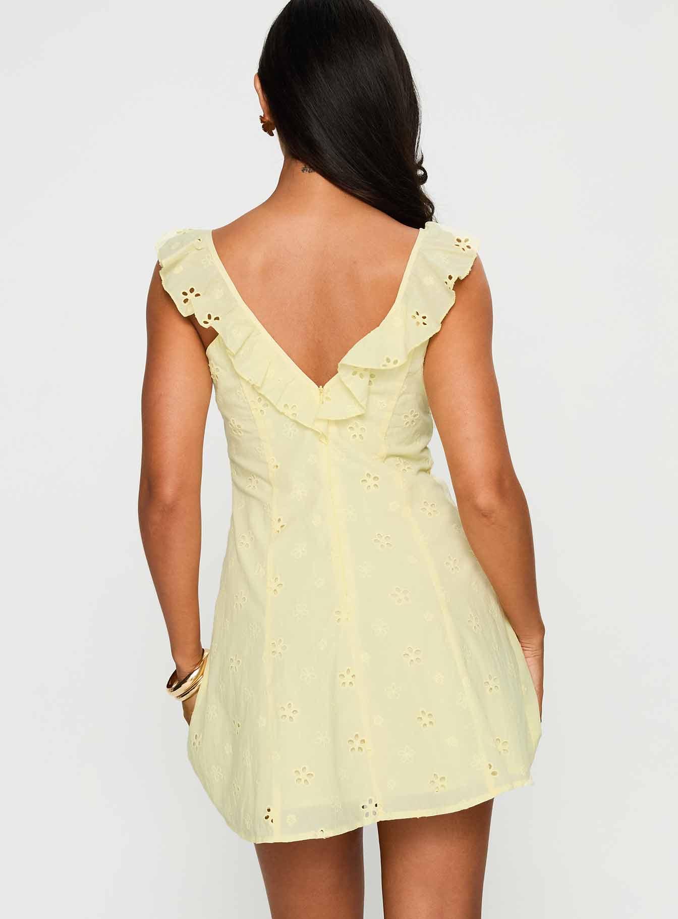 Sunbather Mini Dress Yellow - Image 4