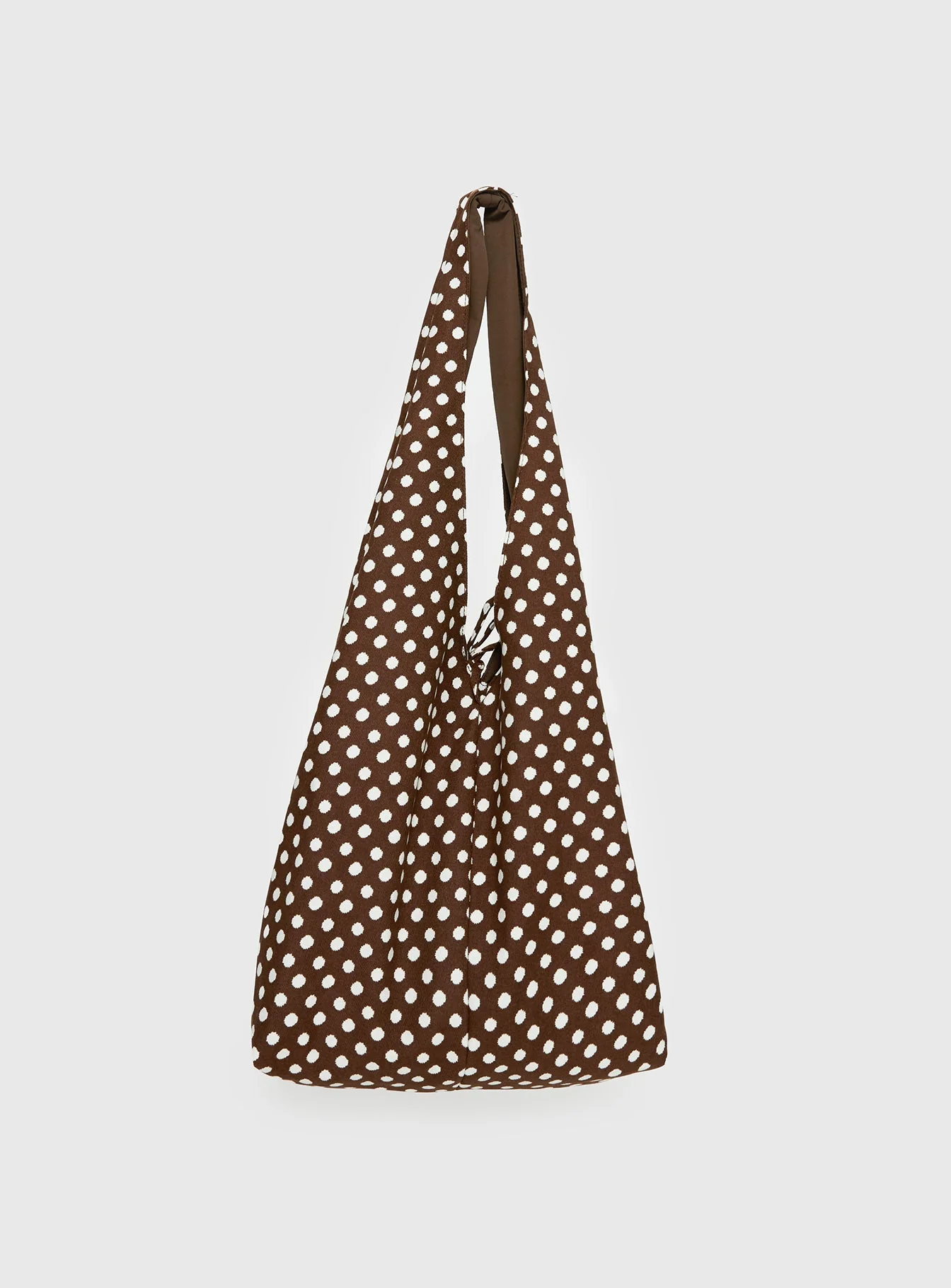 Sunday Sunrise Slouchy Bag Brown Polka - Image 4