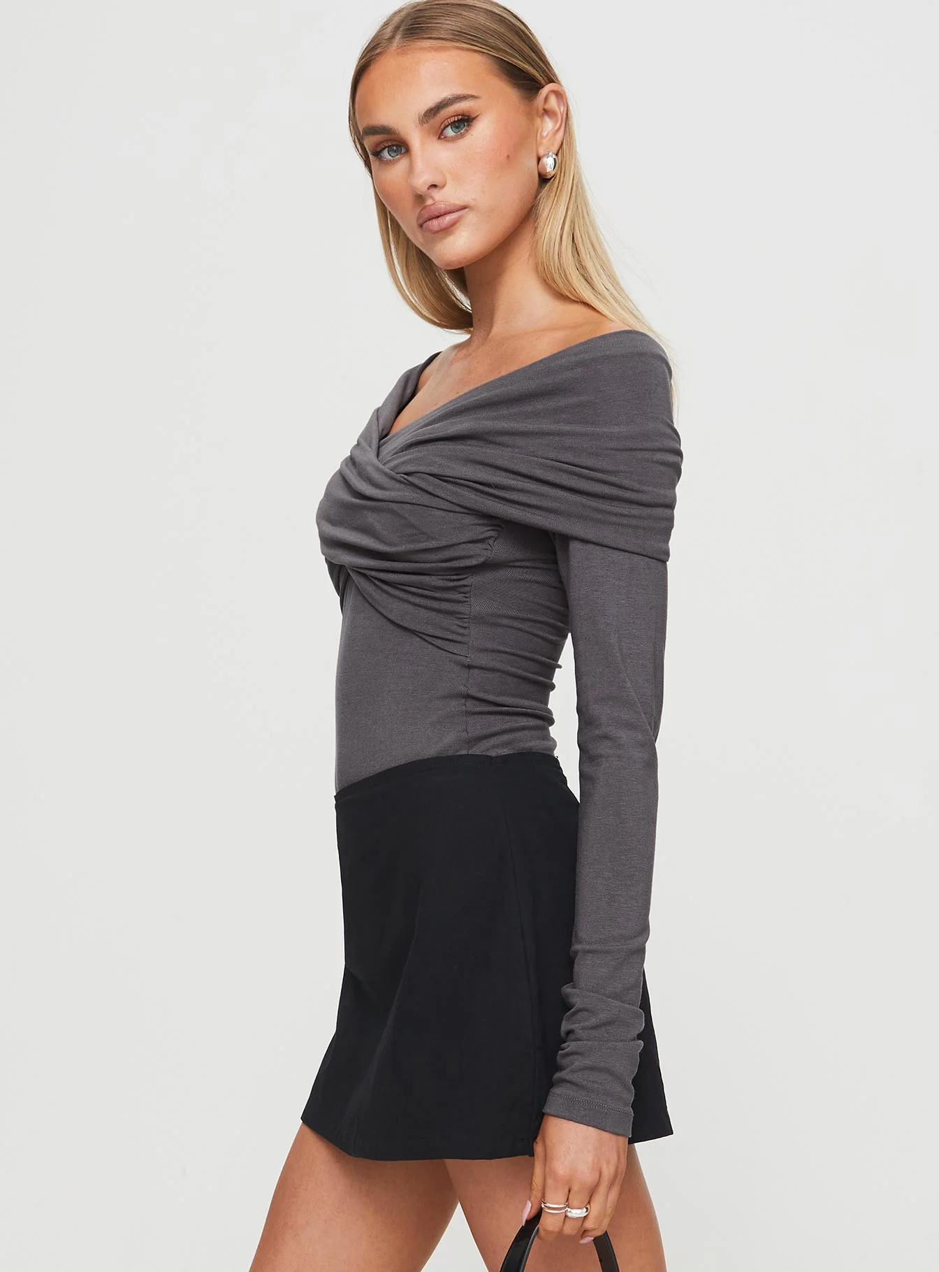 Sundlow Off Shoulder Bodysuit Slate - Image 4