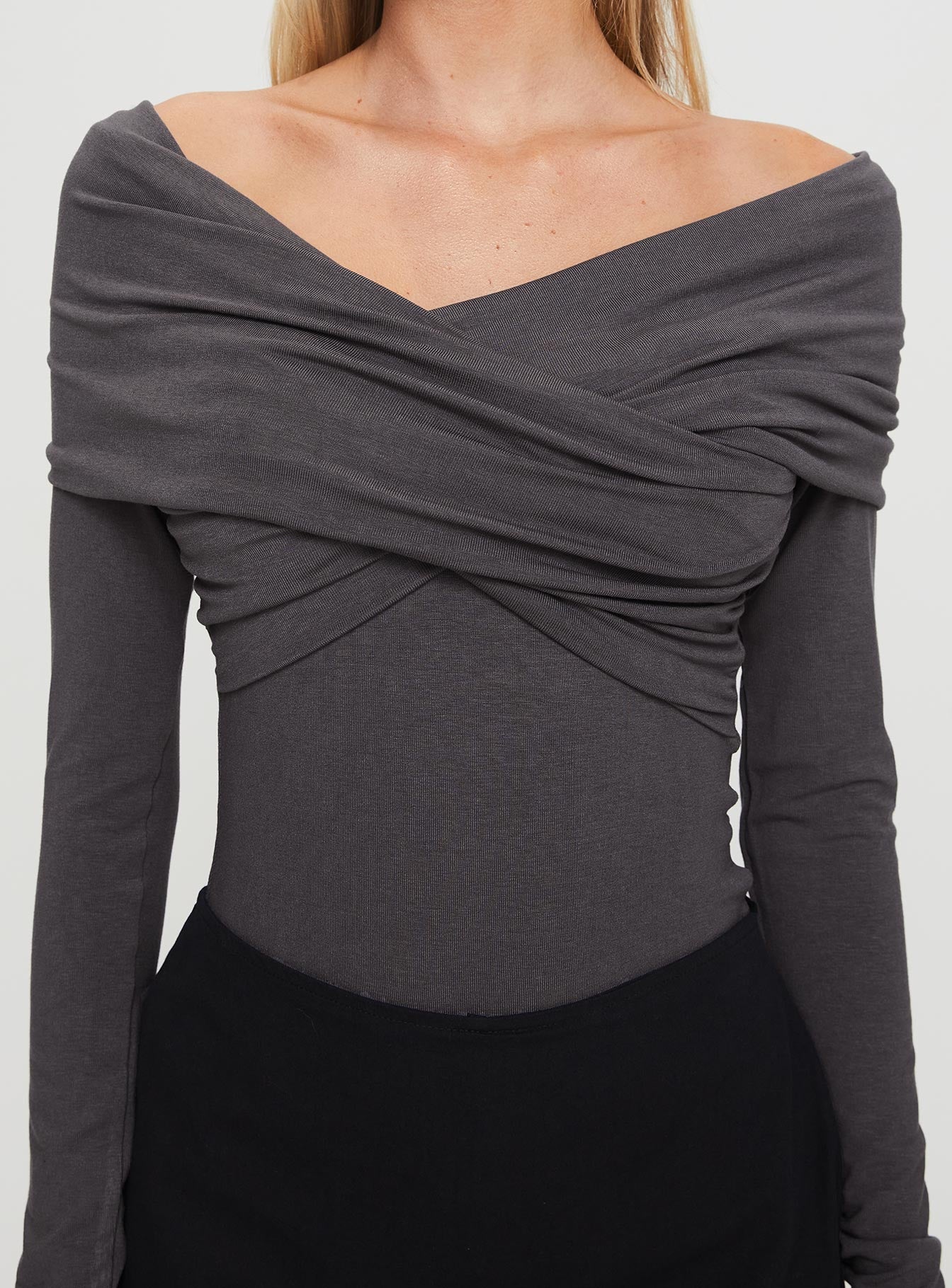 Sundlow Off Shoulder Bodysuit Slate - Image 6