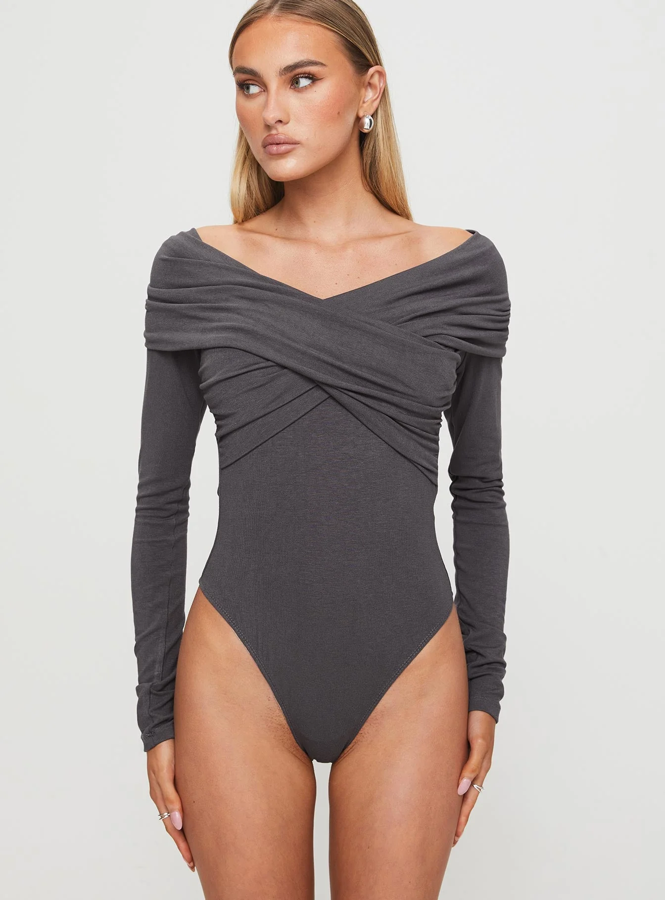 Sundlow Off Shoulder Bodysuit Slate - Image 7