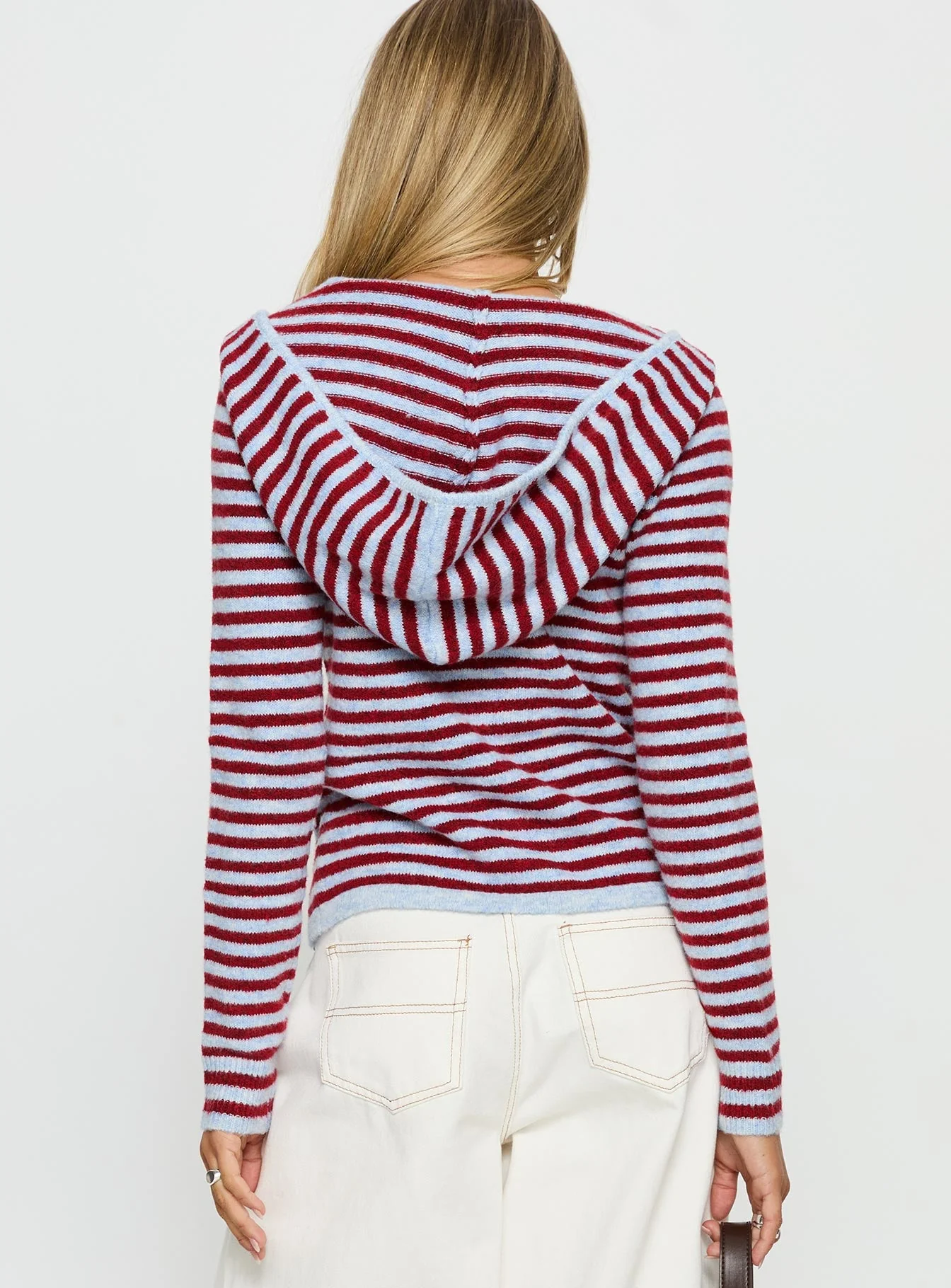 Superstars Zip Through Hoodie Blue / Red Stripe - Image 5