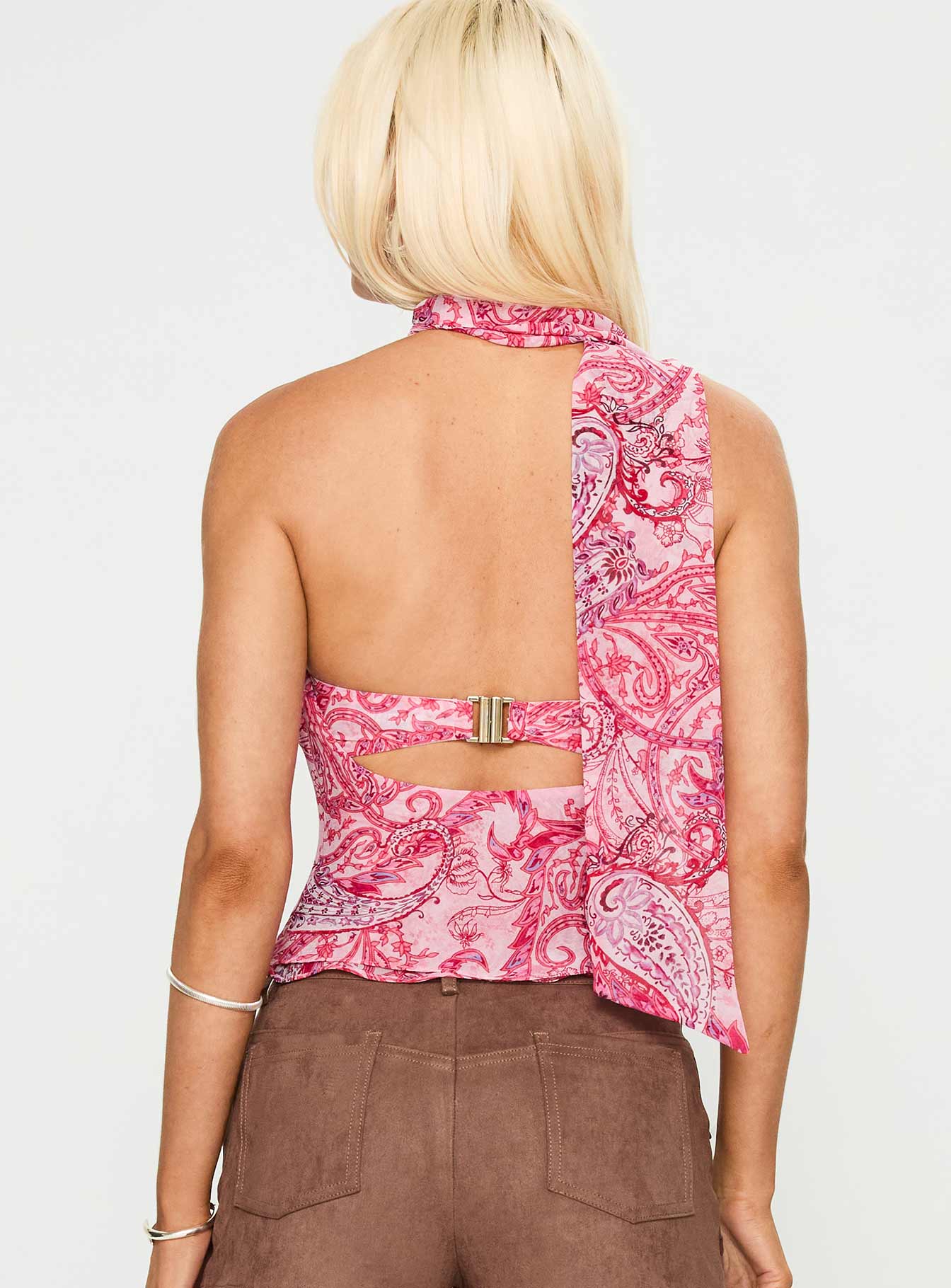 Superstitions Scarf Top Pink Multi - Image 5