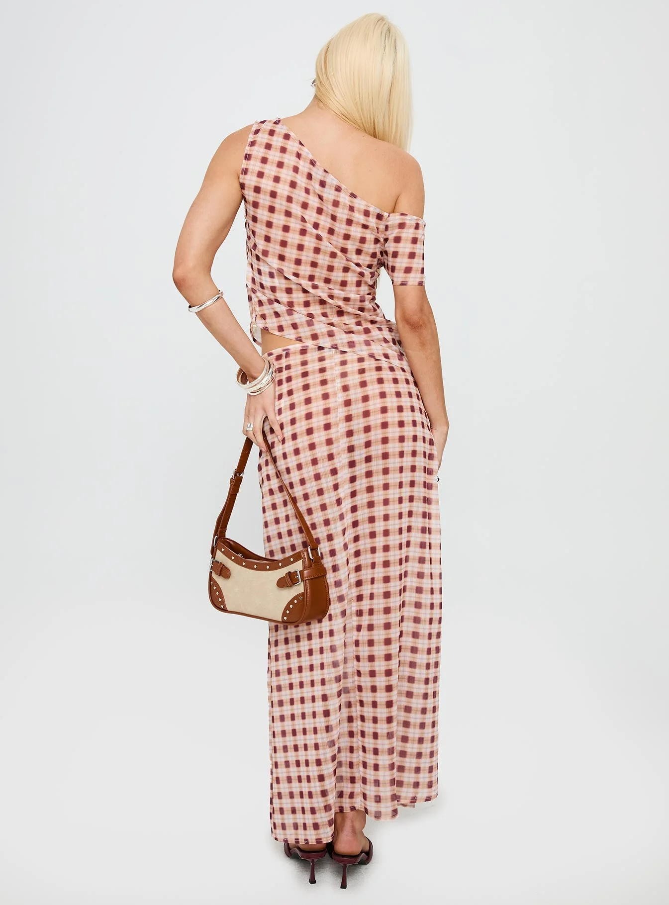 Surina Skirt Peach Check - Image 5