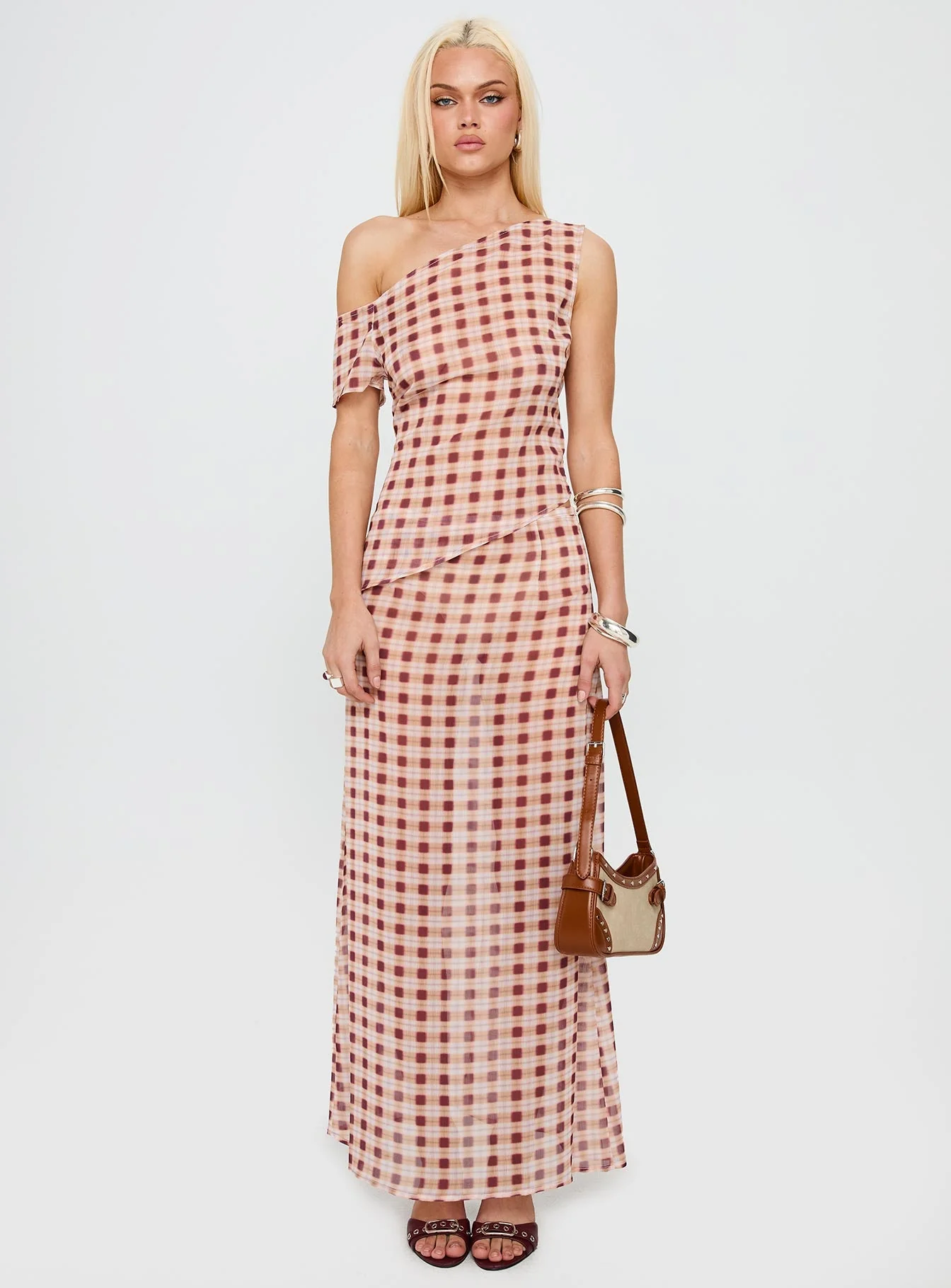 Surina Skirt Peach Check - Image 7