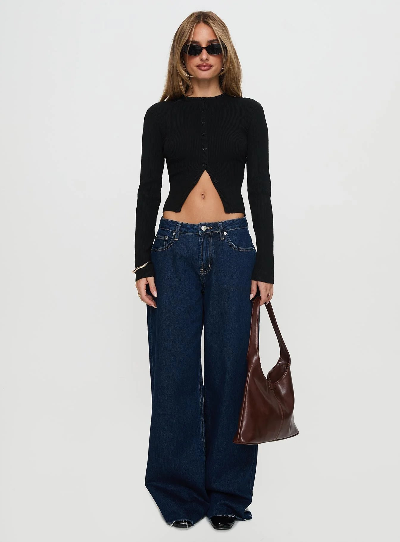 Suzu Long Sleeve Knit Top Black - Image 7