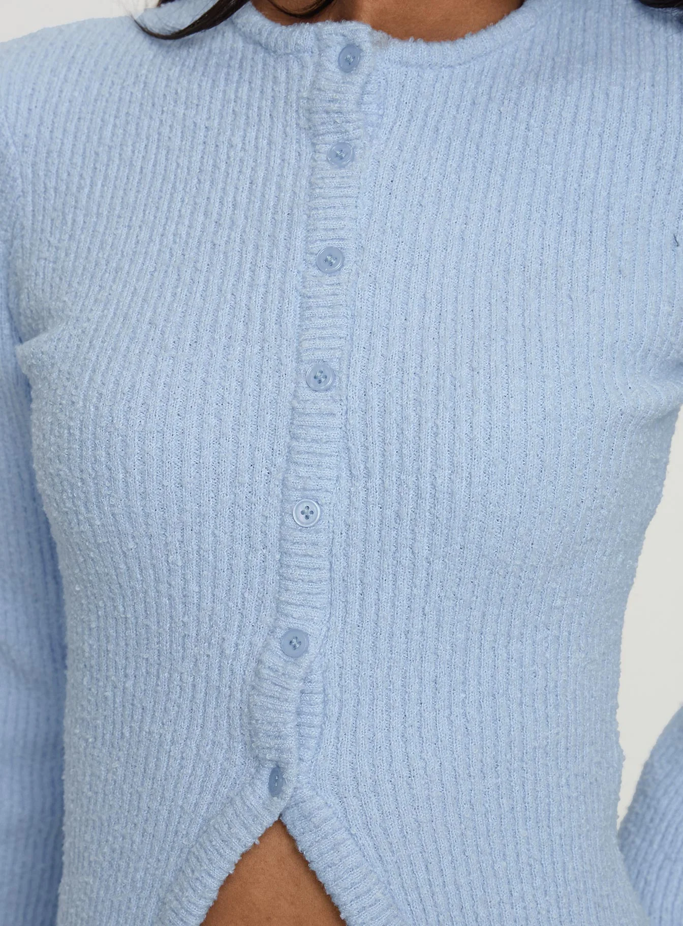 Suzu Long Sleeve Knit Top Blue - Image 6