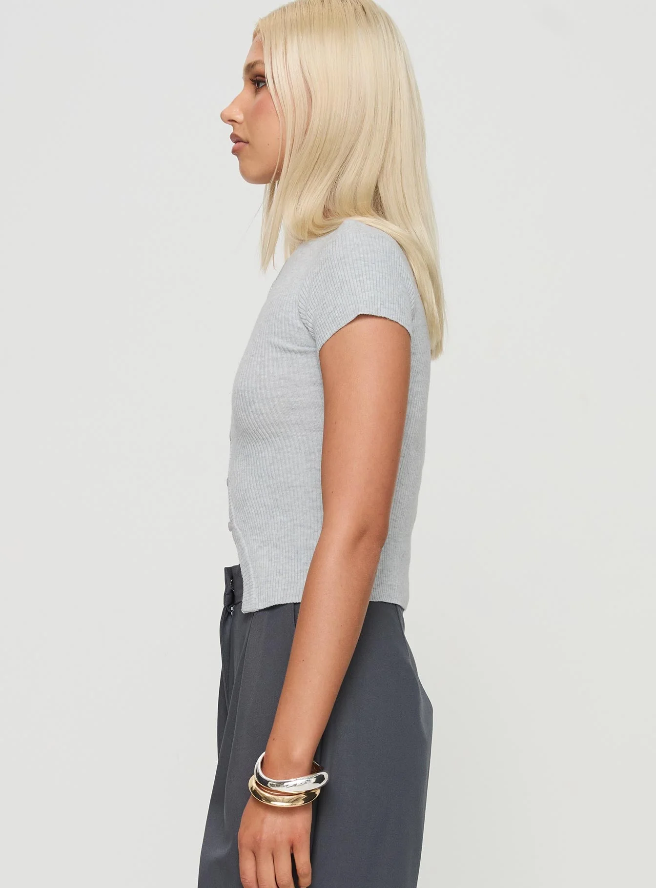 Suzu Knit Top Grey - Image 4