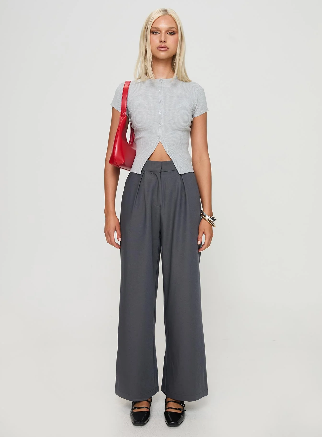 Suzu Knit Top Grey - Image 7
