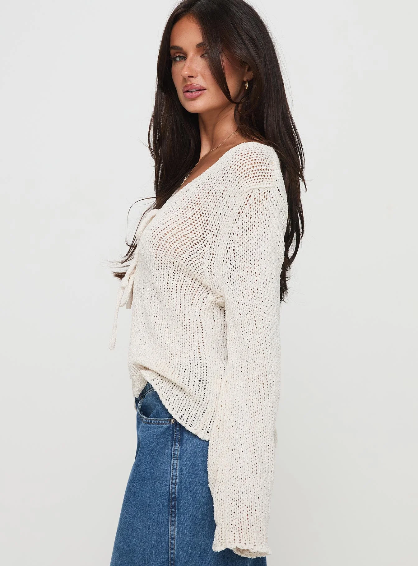 Swain Knit Cardigan Cream - Image 4