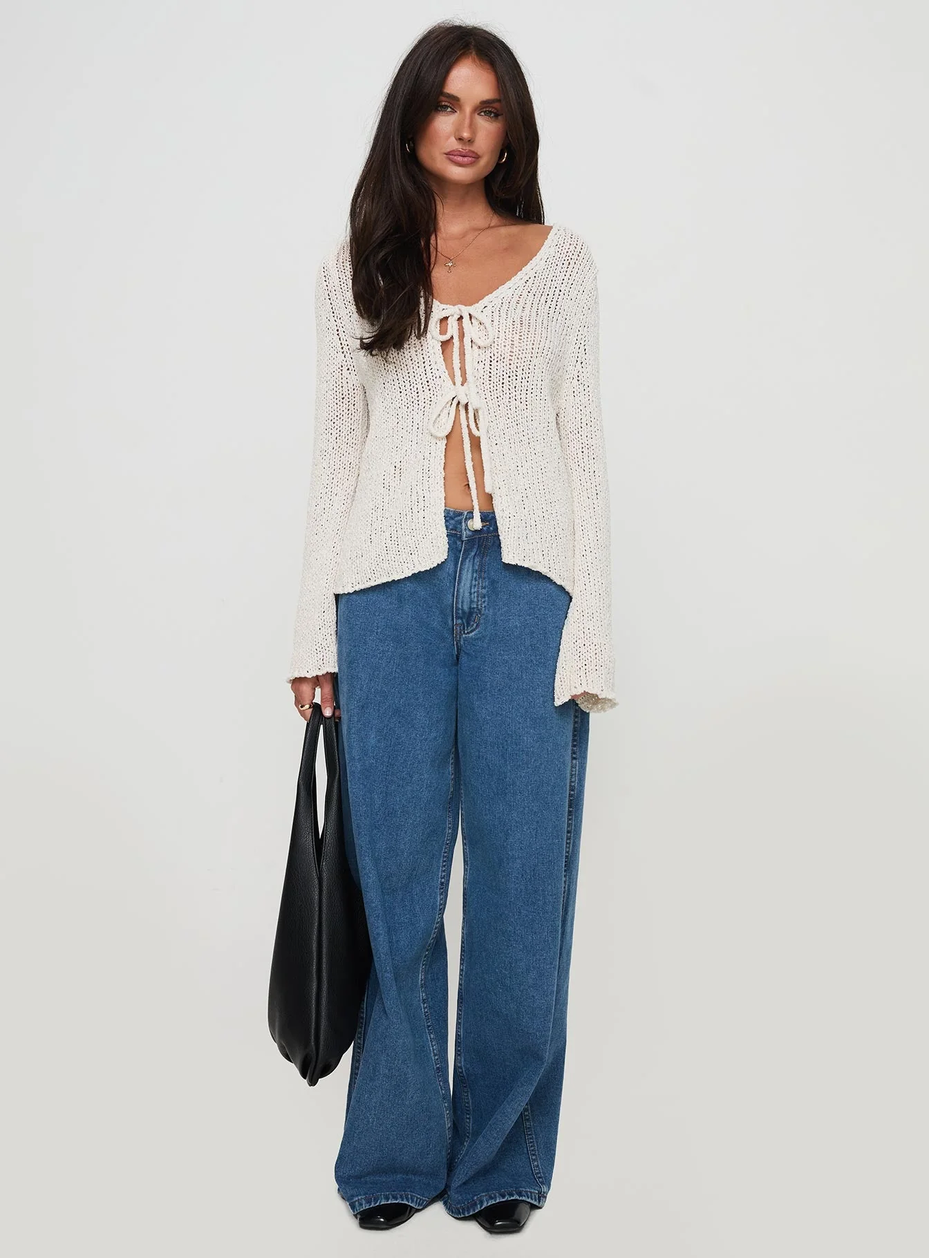 Swain Knit Cardigan Cream - Image 8