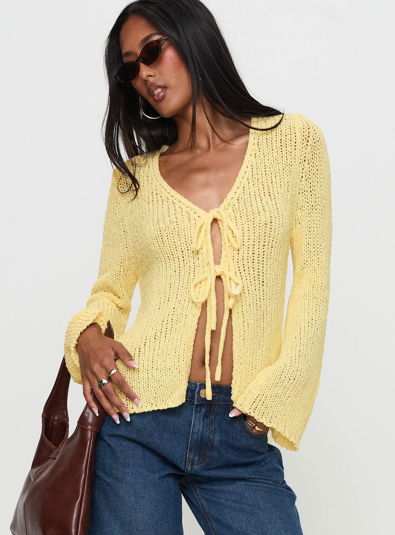 Swain Knit Cardigan Lemon - Image 2