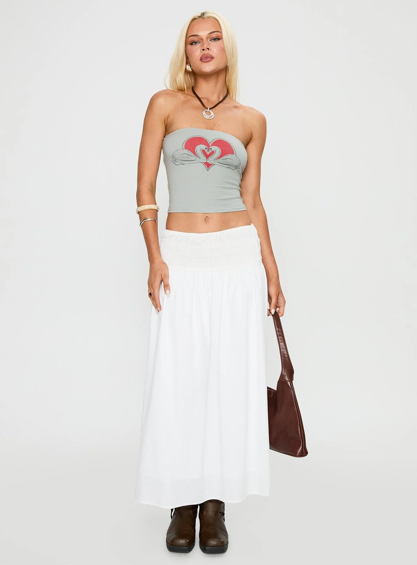 Swan Song Strapless Top Blue / Grey - Image 3