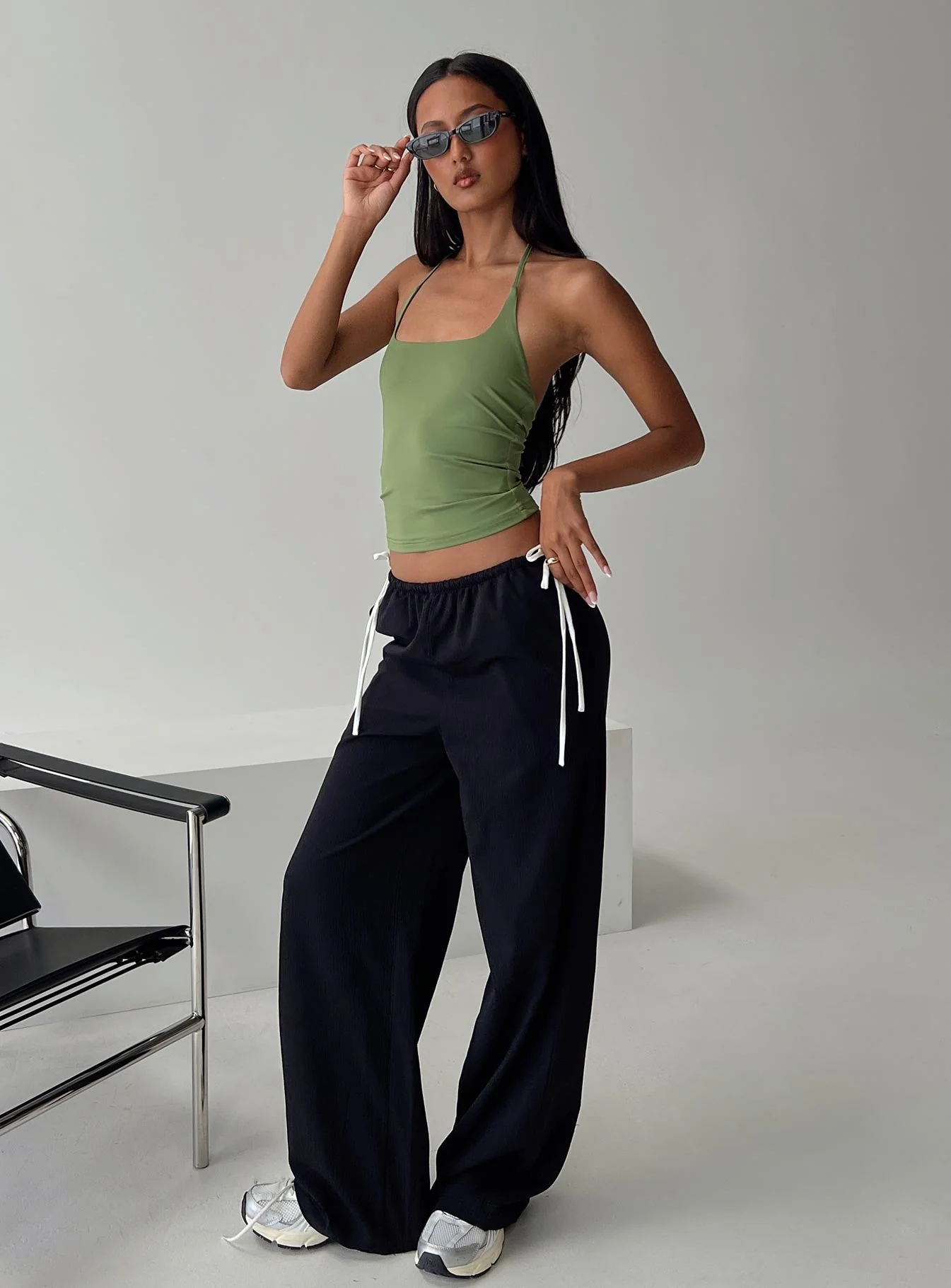 Sweet As Sugar Bow Pants Black / White