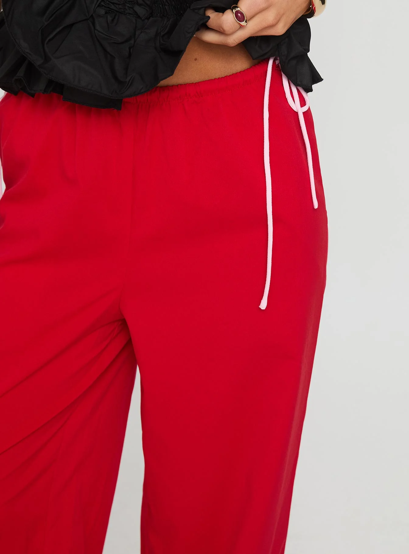 Sweet As Sugar Bow Pants Red / Pink - Image 5