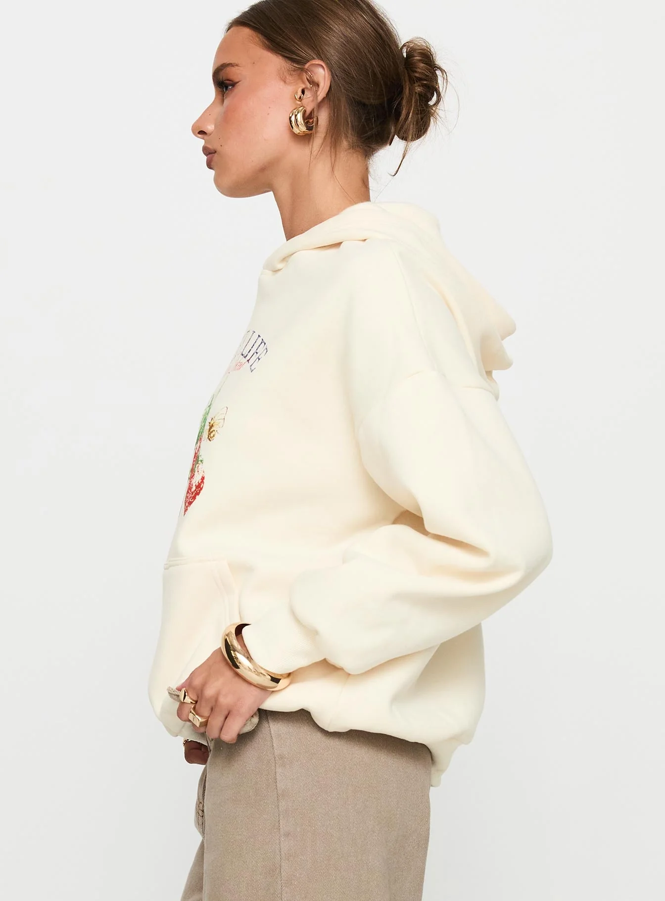 Sweet Life Graphic Sweater Cream - Image 4