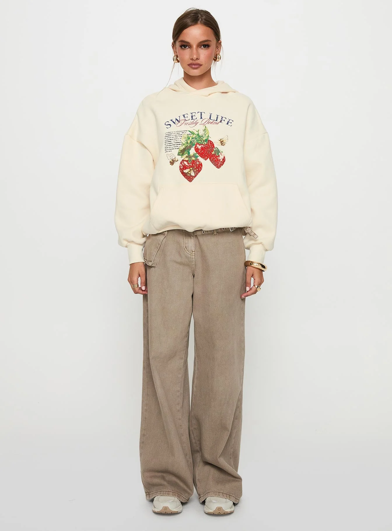 Sweet Life Graphic Sweater Cream - Image 7