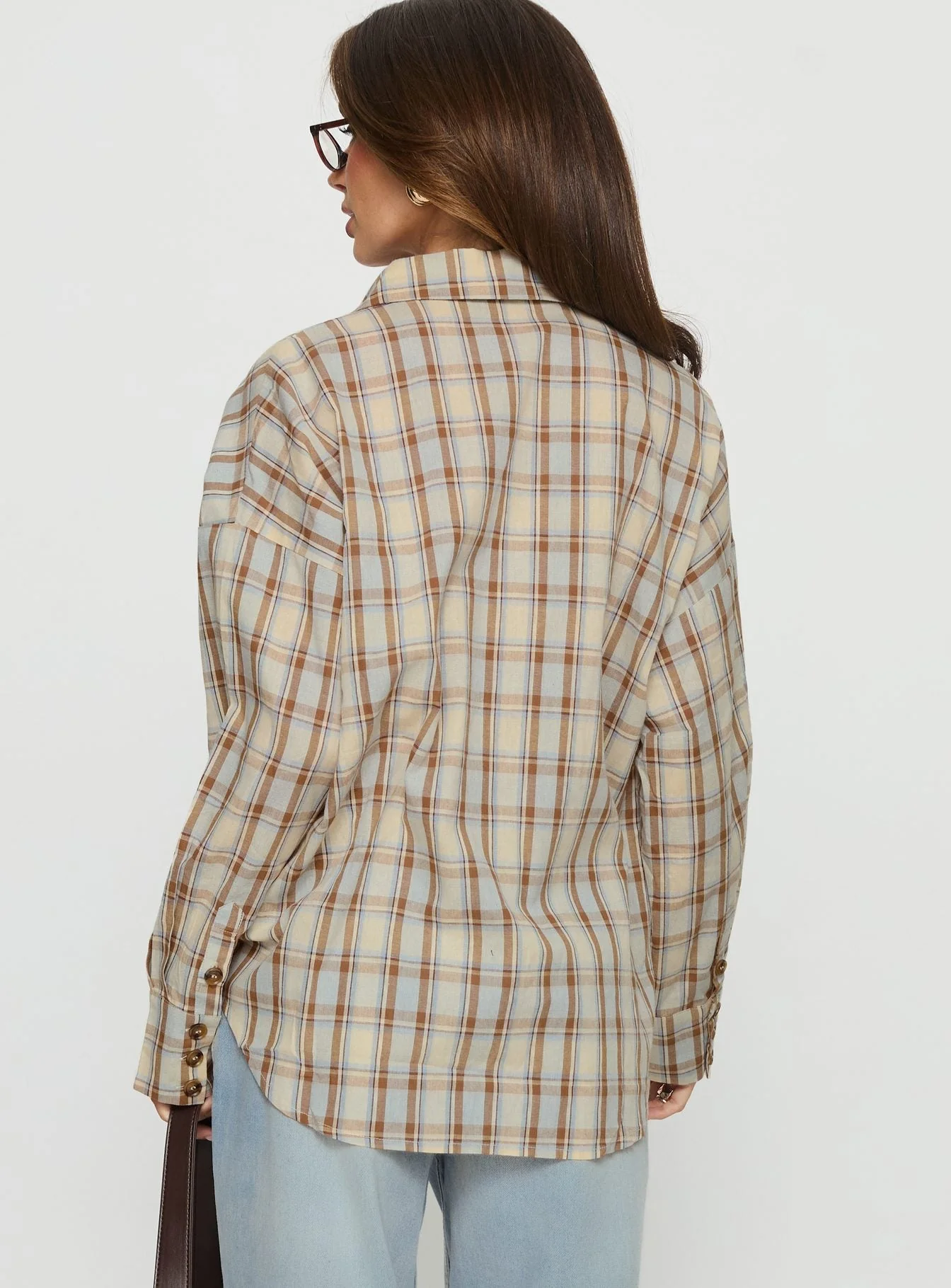 Sweet Summer Flannel Top Blue Check - Image 5