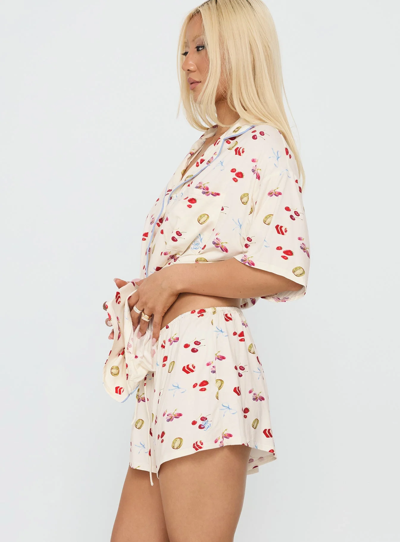 Sweet Things Button Down Sleep Set Multi - Image 4